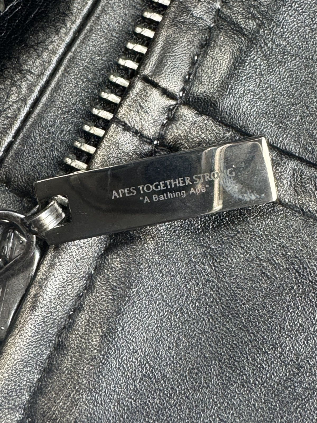 Bape Bape black washed leather Harrington Style jacket Size US M / EU 48-50 / 2 - 5 Thumbnail