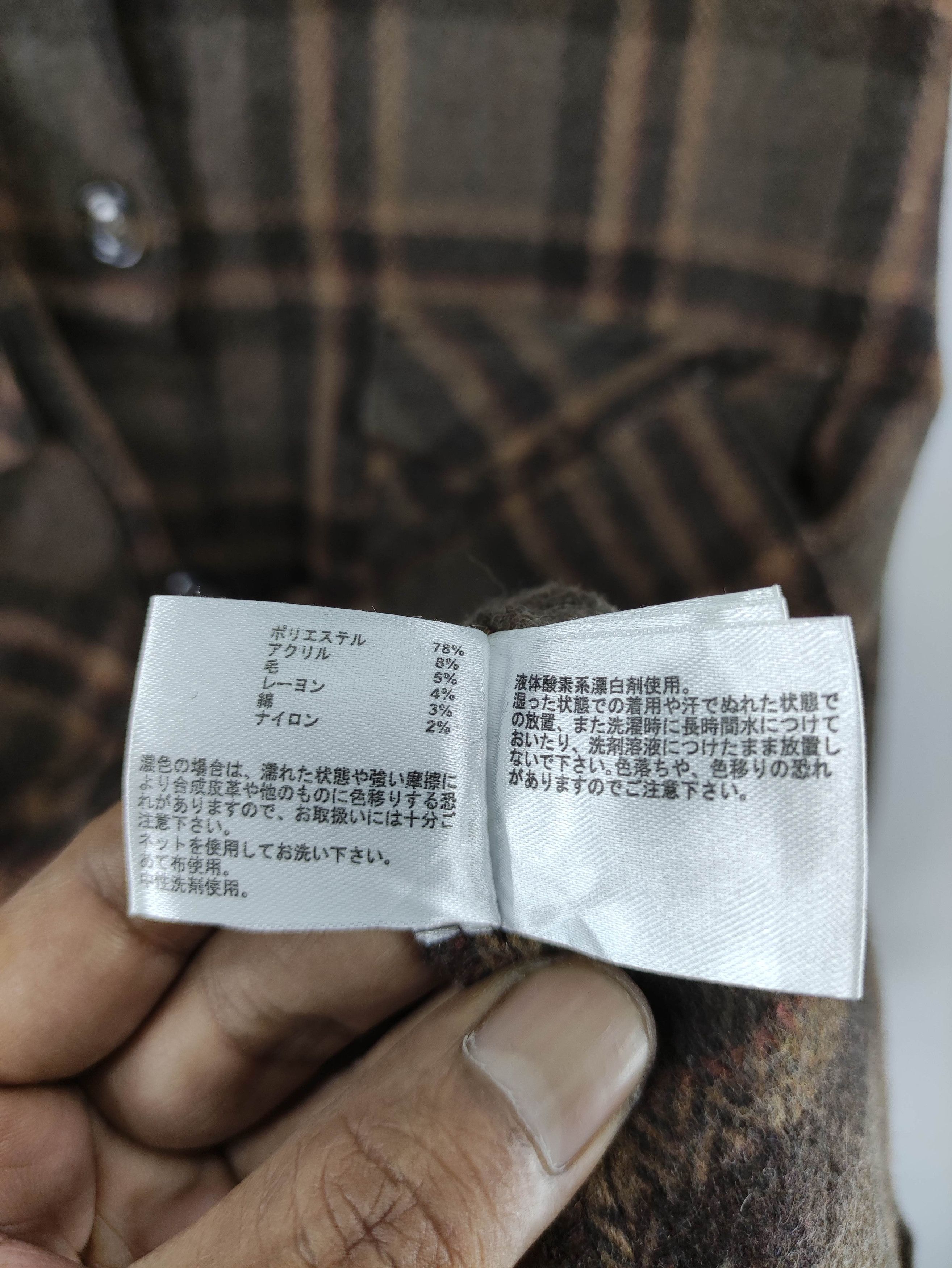 Japanese Brand Vintage Flannel Shirt Button Long Sleeve Up Brown By Aquaist Size L / US 10 / IT 46 - 5 Thumbnail