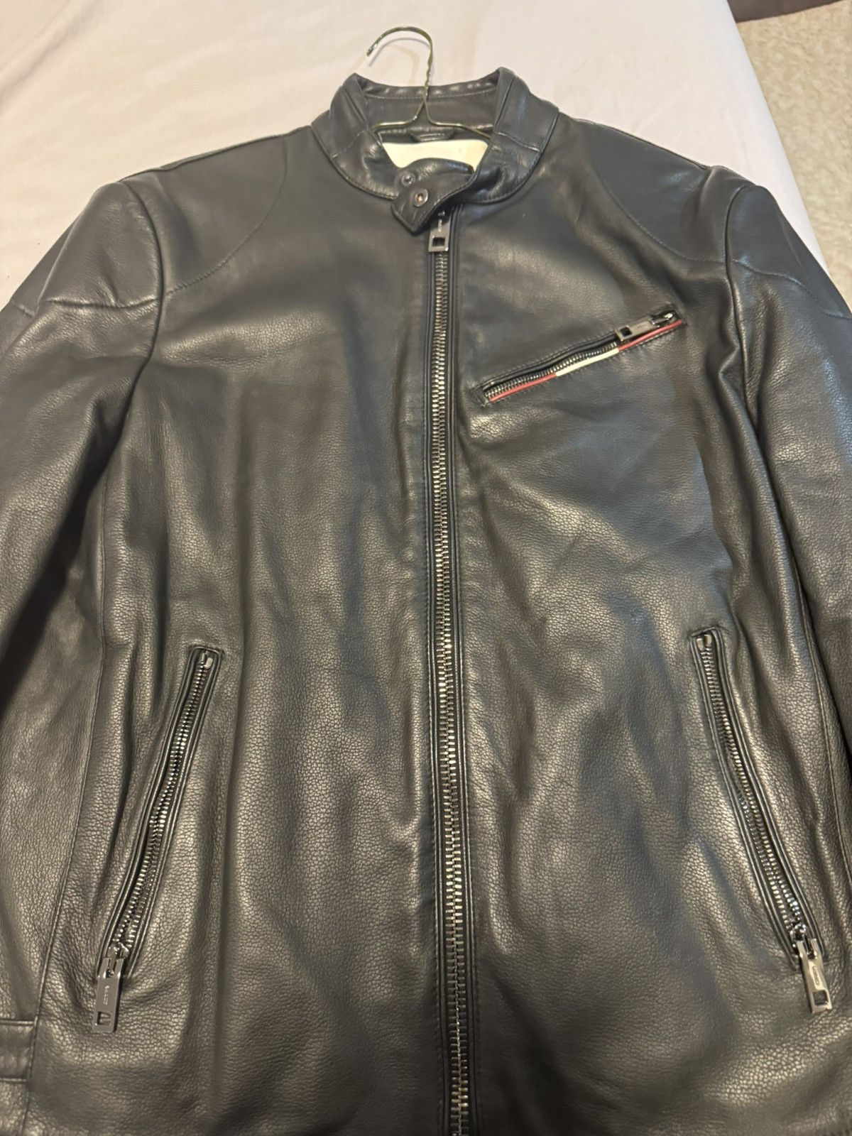 Bally leather jacket size small 46