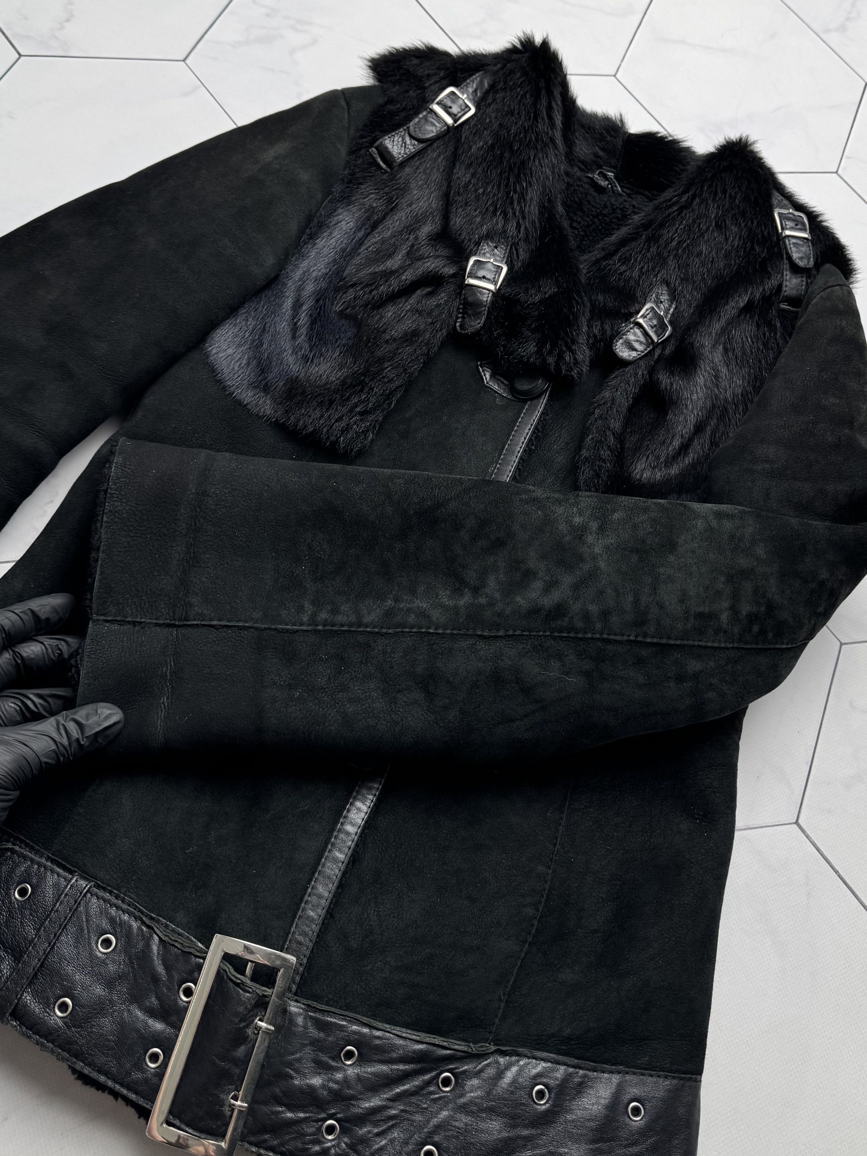 Vintage Vintage Real Sheepskin Cropped Jacket With Straps(B409)E2D15 Size S / US 4 / IT 40 - 9 Thumbnail