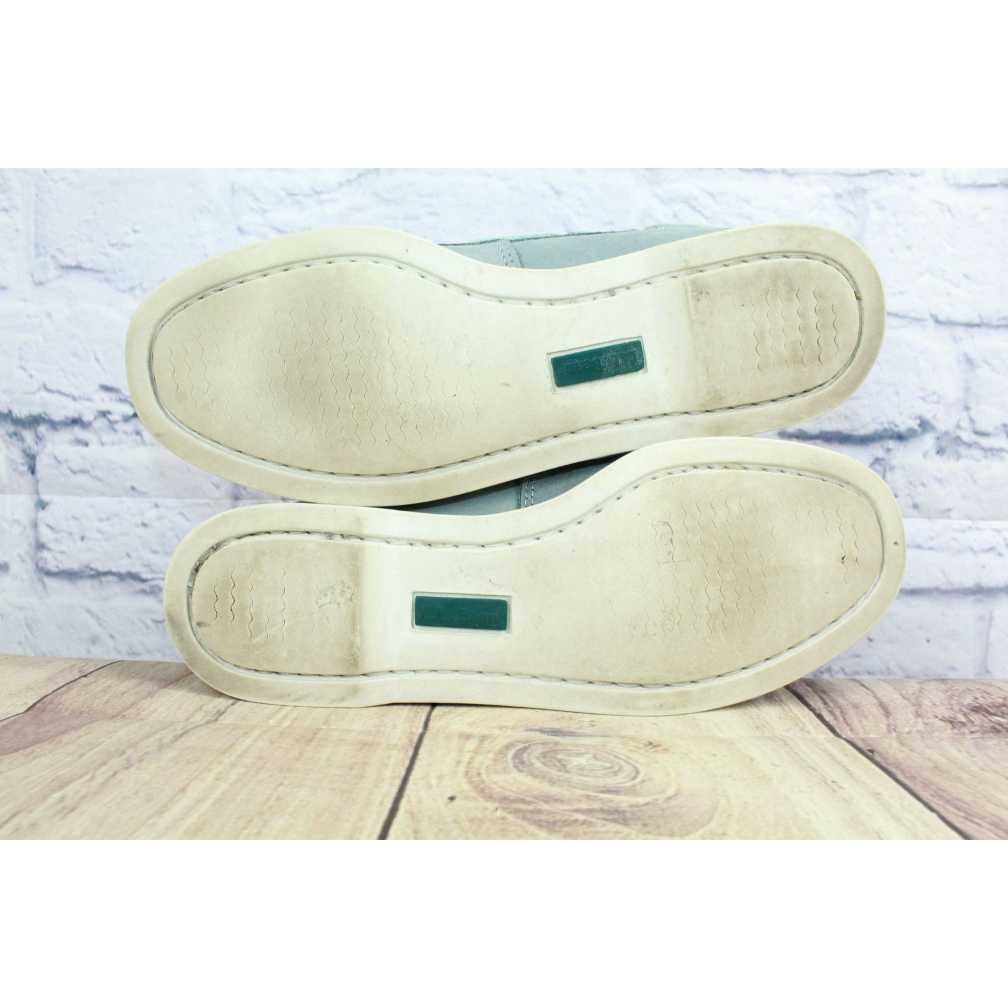 L.L. Bean LL Bean Light Blue Leather Slip-On Boat Loafers Size US 7.5 / EU 40-41 - 9 Thumbnail