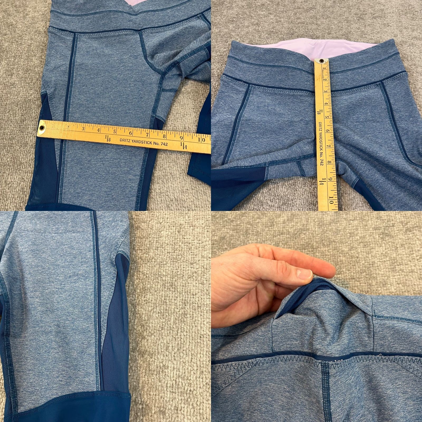 Lululemon LULUEMON Leggings Women Size 6 Blue 17" Capris Cropped Gym Pocket Training Tough Size 28" / US 6 / IT 42 - 8 Thumbnail