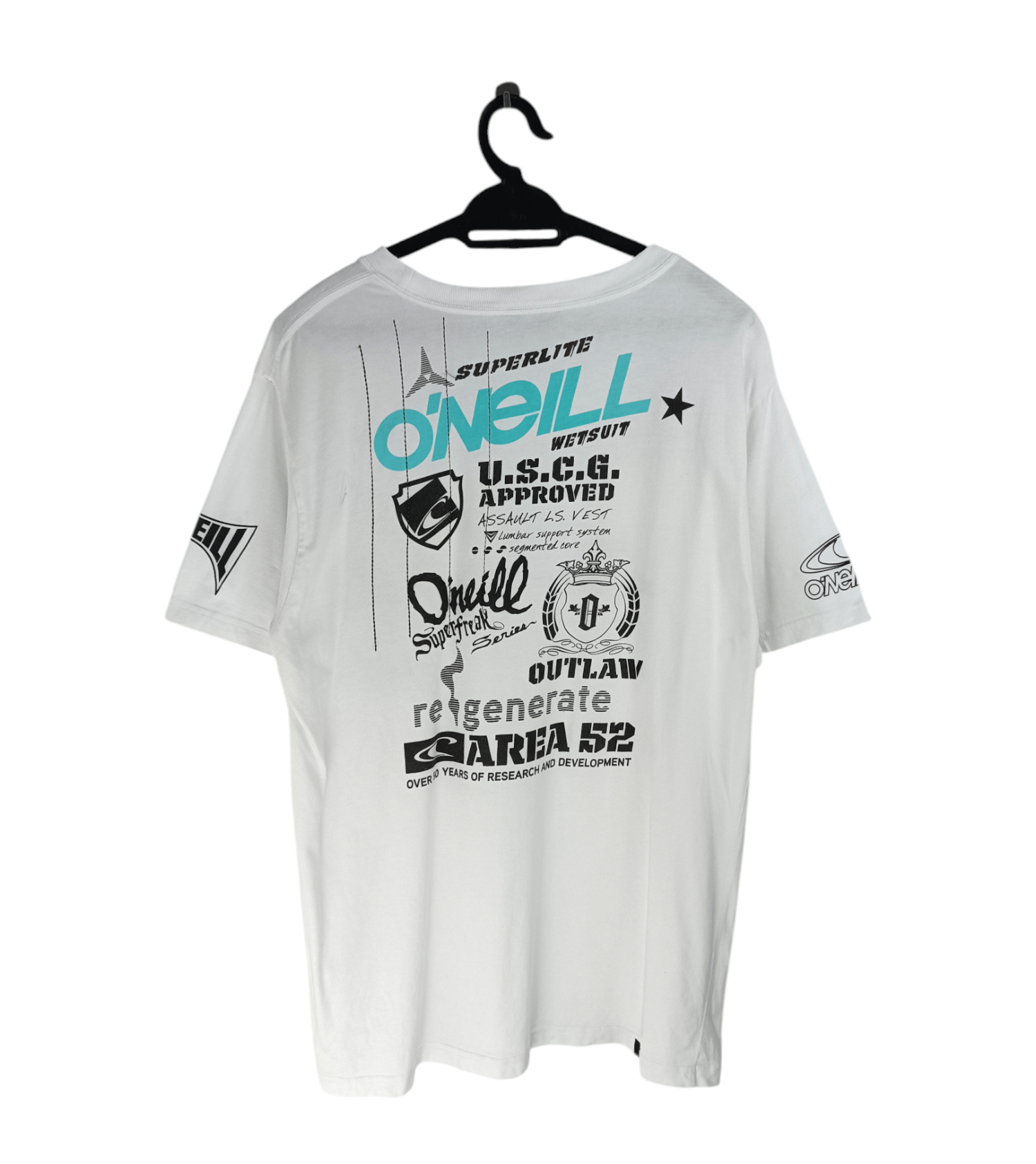 O'Neill VINTAGE O'NEILL FULL LOGO SURF LONGBOARD BEACH SUMMER TEE Size US L / EU 52-54 / 3 - 2 Thumbnail