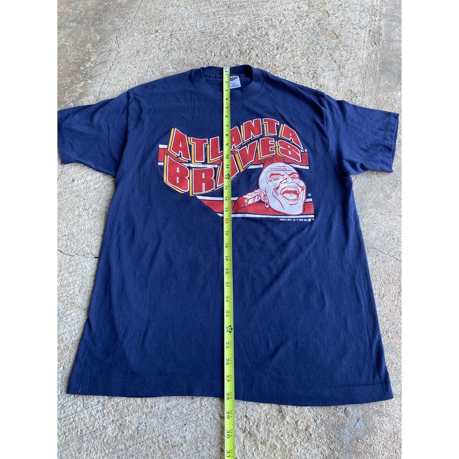 MLB Vintage 90s Atlanta Braves Baseball T Shirt Large Used Blue Size US L / EU 52-54 / 3 - 7 Thumbnail