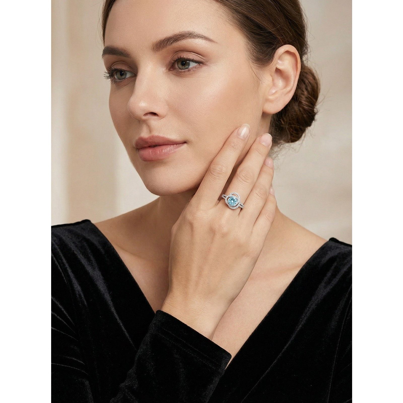 Other Stunning Moissanite 0.5ctw 925S Silver LoveKnot Ring Onesize Size ONE SIZE - 2 Thumbnail