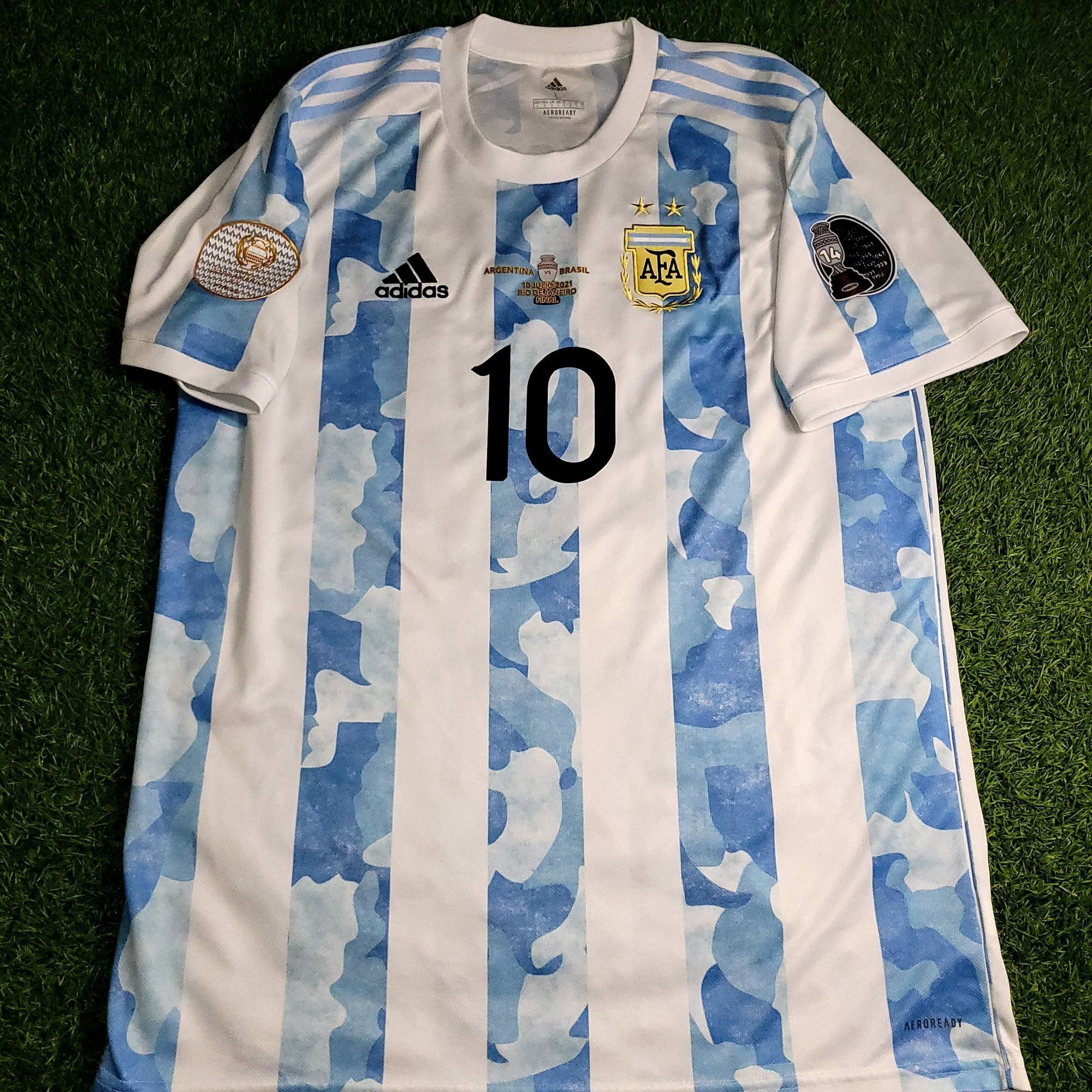 Adidas Messi Argentina 2020 2021 2022 COPA AMERICA Soccer Jersey L Size US L / EU 52-54 / 3 - 1 Thumbnail