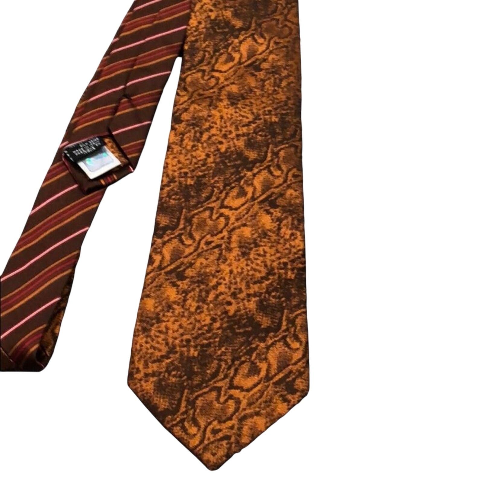 Roberto Cavalli Vintage Roberto Cavalli Reptile Tie | 3.5” wide Size ONE SIZE - 1 Thumbnail