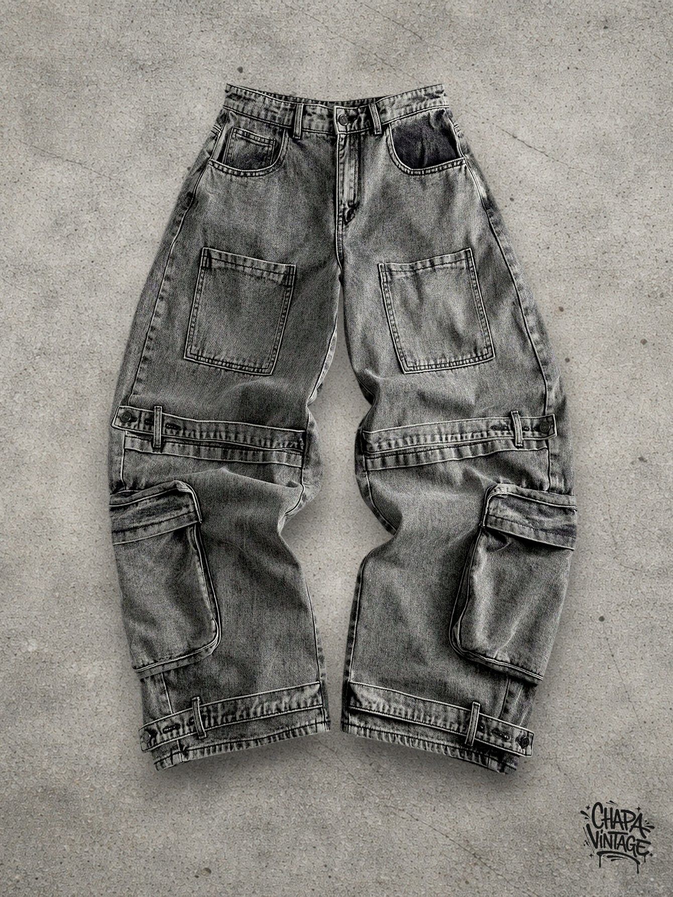 Japanese Brand Cargo gray jeans Size US 32 / EU 48 - 1 Thumbnail