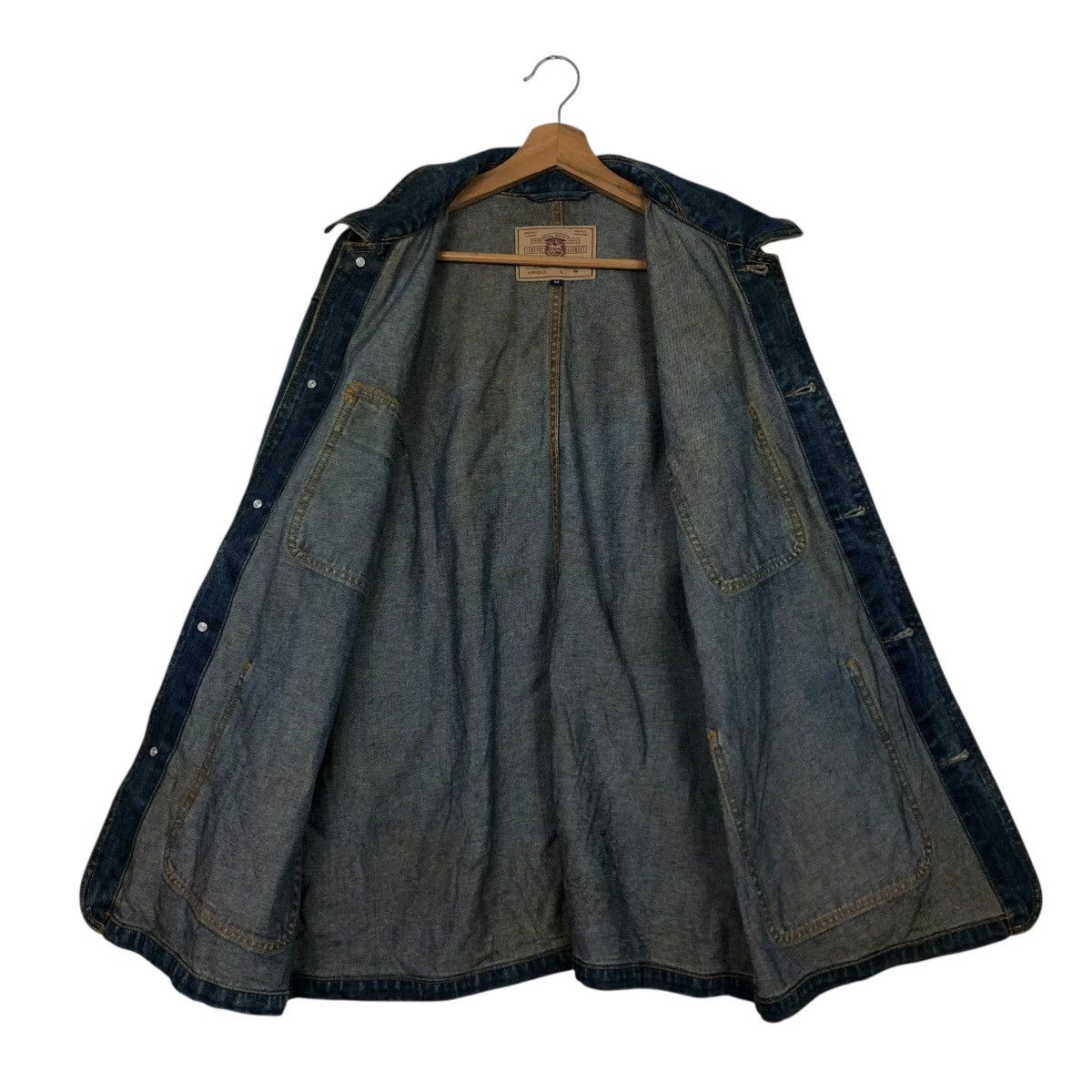 Japanese Brand 🔥VINTAGE DENIM CHORE JACKET UNIQLO JAPAN ISSEY MIYAKE Size US M / EU 48-50 / 2 - 16 Thumbnail