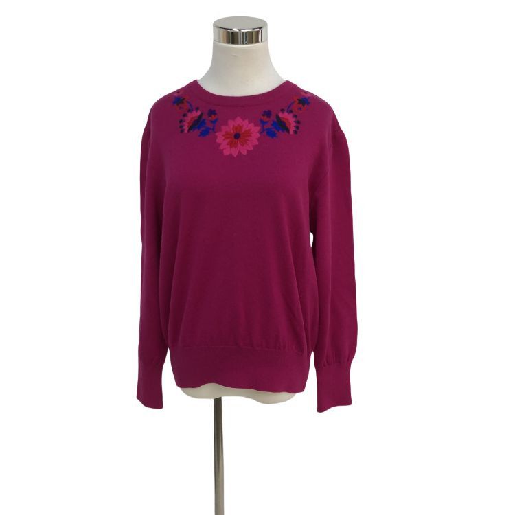 Yves Saint Laurent Yves Saint Laurent Floral Embroidered Sweater Size M Size M / US 6-8 / IT 42-44 - 1 Thumbnail