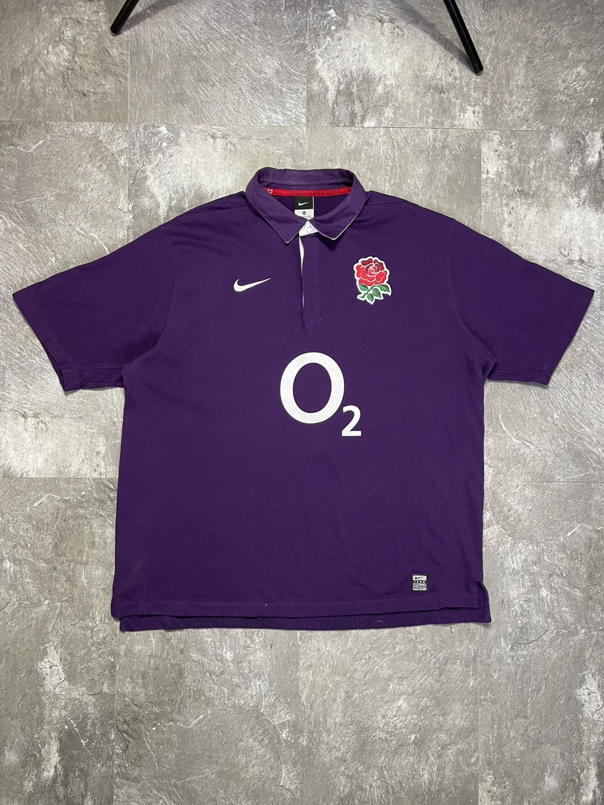 Vintage Nike Rugby Jersey England O2 Purple Rare Size XL