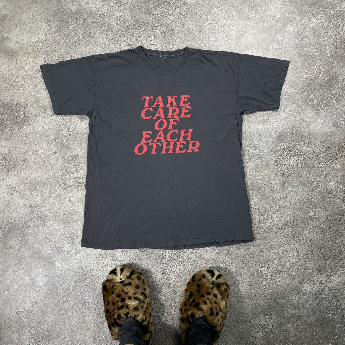 Vintage Vintage 90s Graphic Tee Slogan Take Care Streetwear Boxy XL Size US XL / EU 56 / 4 - 1 Thumbnail