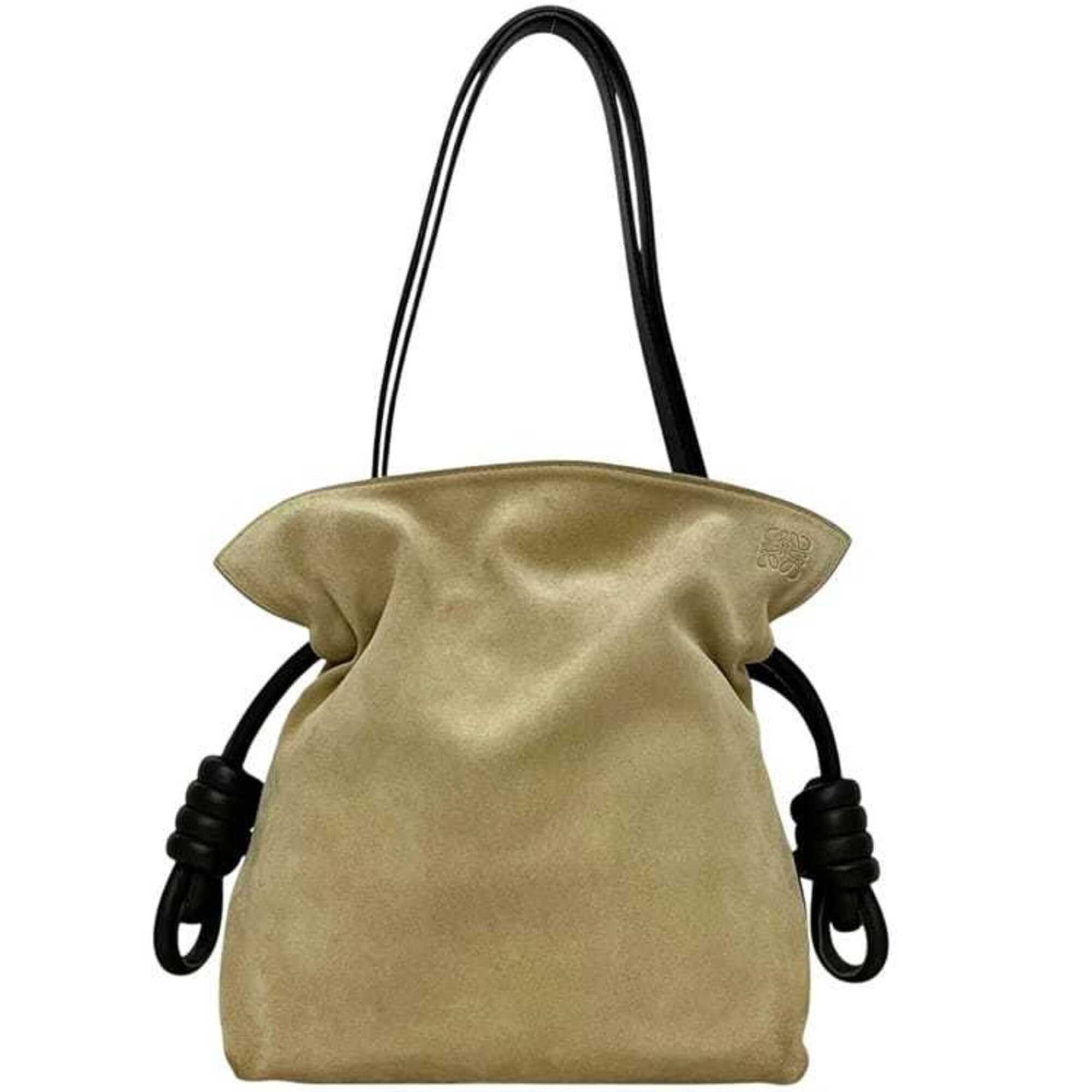Loewe Loewe 2-way bag, Flamenco Knot, beige/dark brown, flamenco shoulder suede leather, 011505 LOEWE Size ONE SIZE - 1 Thumbnail
