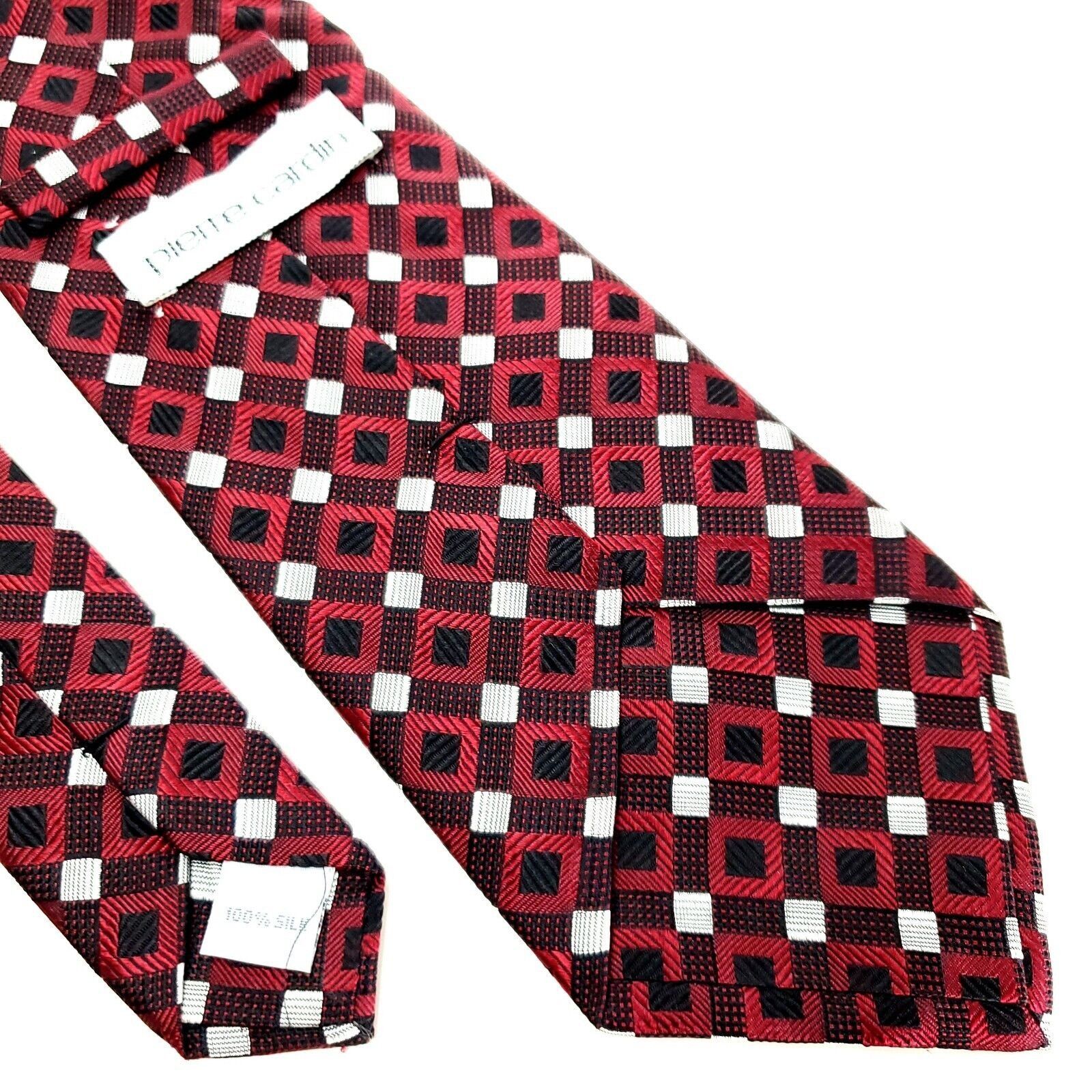 Pierre Cardin Pierre Cardin Silk Tie Red Woven Geometric Short Size ONE SIZE - 5 Thumbnail