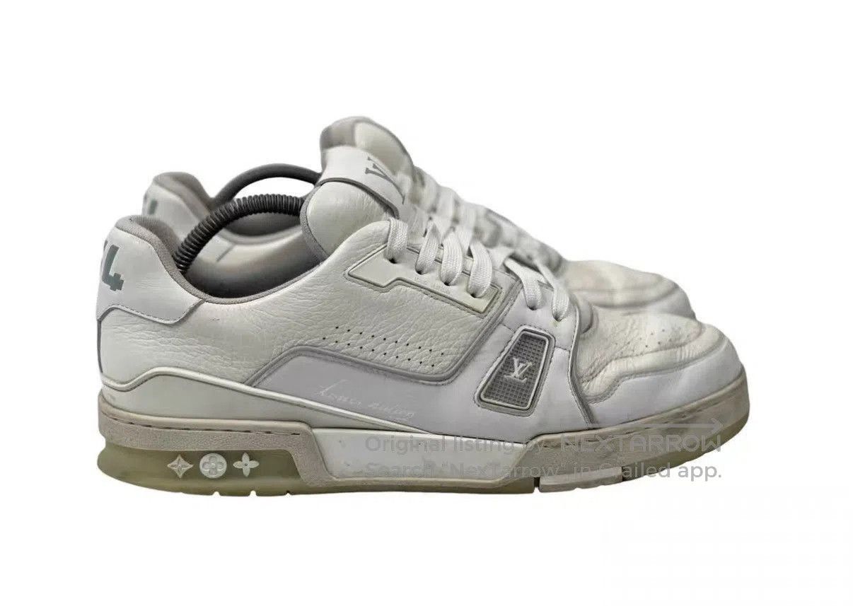 Louis Vuitton White Low-Top Sneakers Size 8. Size US 8 / EU 41 - 3 Thumbnail