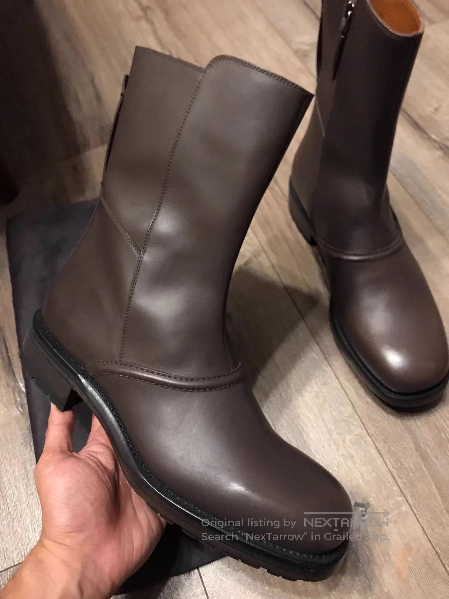 Ermenegildo Zegna Brown Leather Ankle Boots Size 10. Size US 10 / EU 43 - 2 Thumbnail