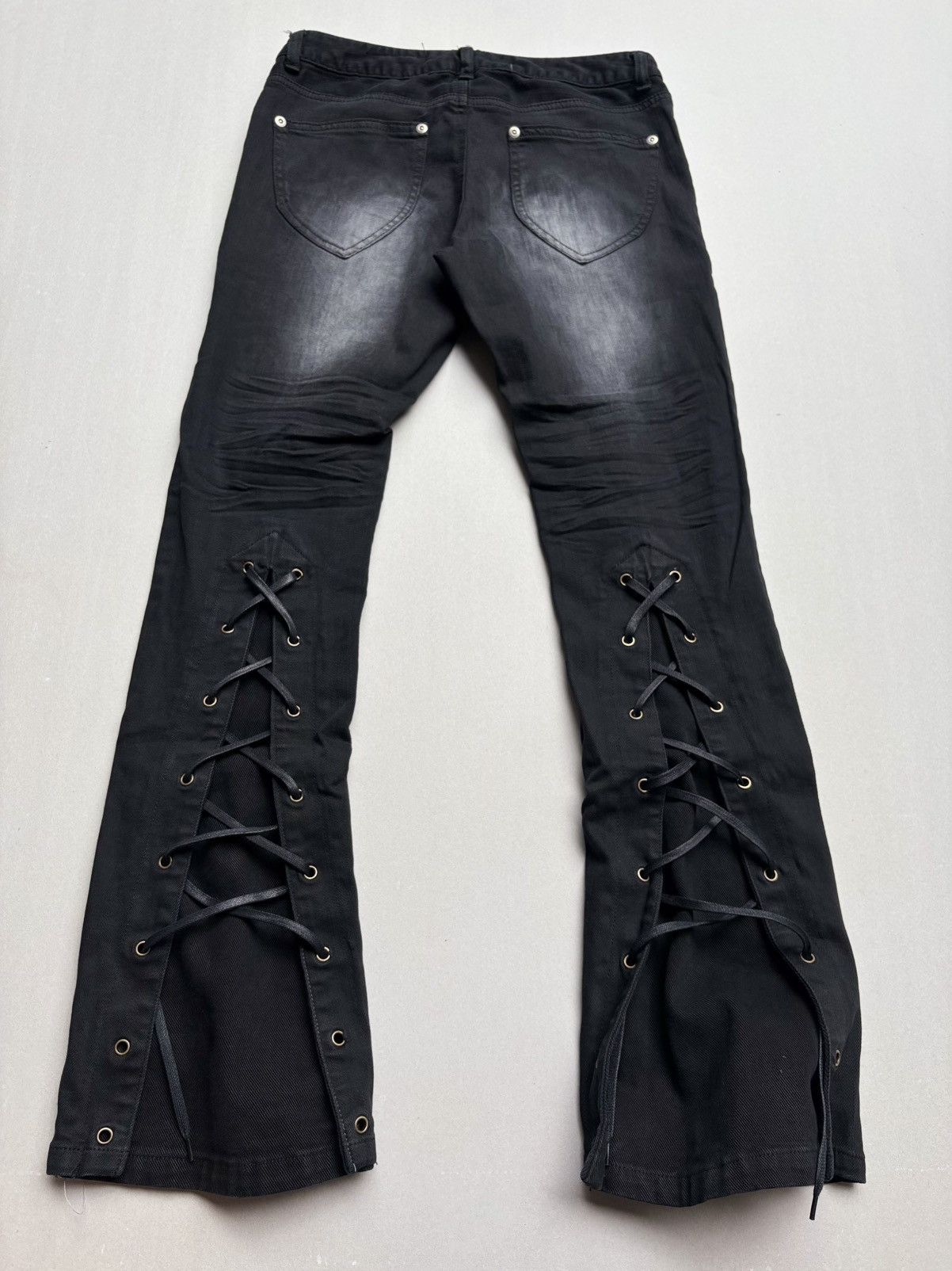 Tornado Mart Lace up flare jeans Size US 27 - 5 Thumbnail