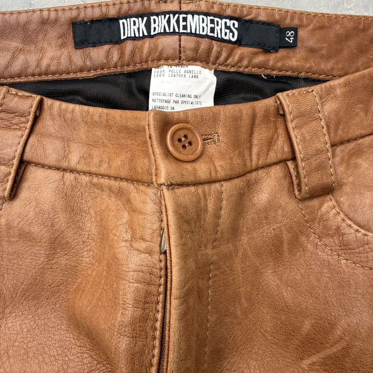 Dirk Bikkembergs Vintage Dirk Bikkembergs Lamb Leather Pants Size US 33 - 5 Thumbnail