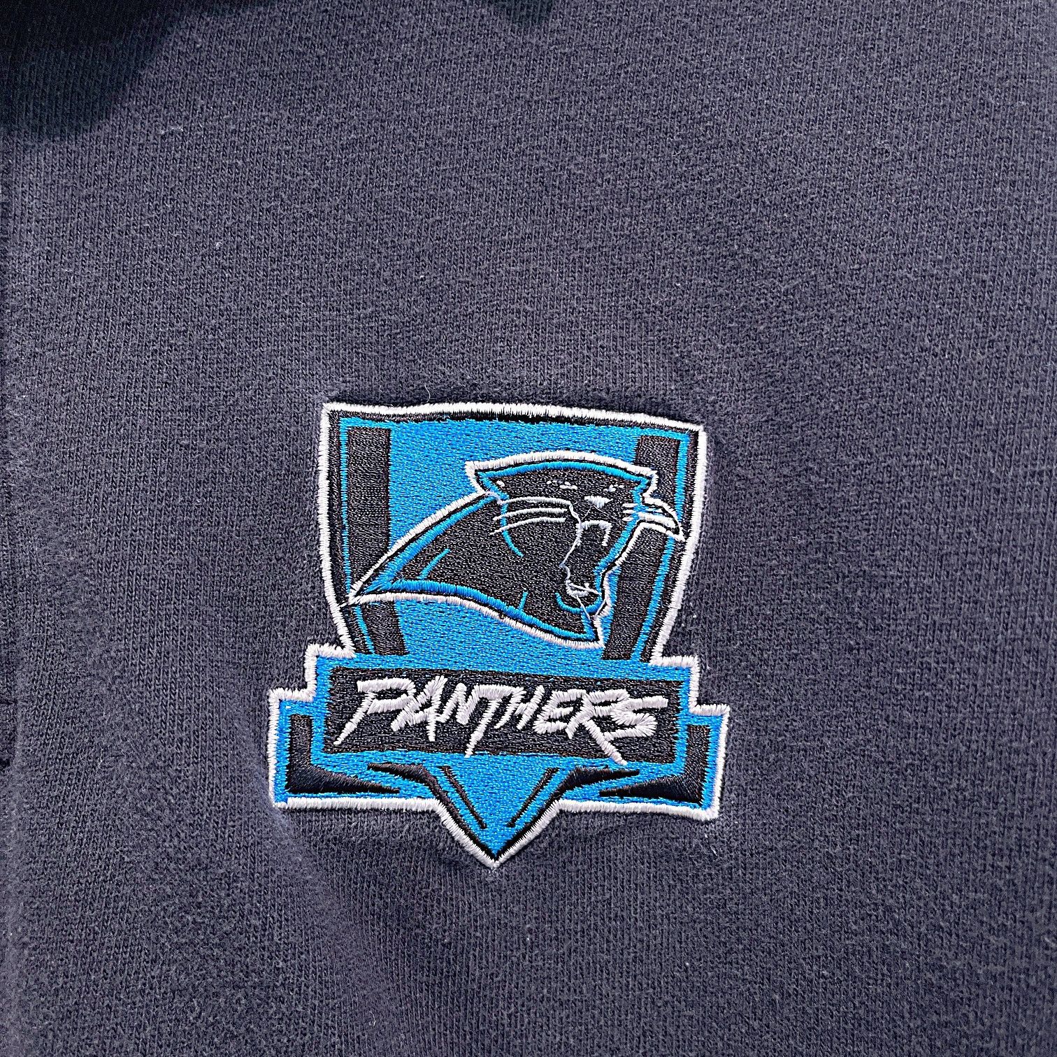 NFL × Vintage CAROLINA PANTHERS Vintage Polo Black Stripe NFL Mens Large Size US L / EU 52-54 / 3 - 3 Thumbnail