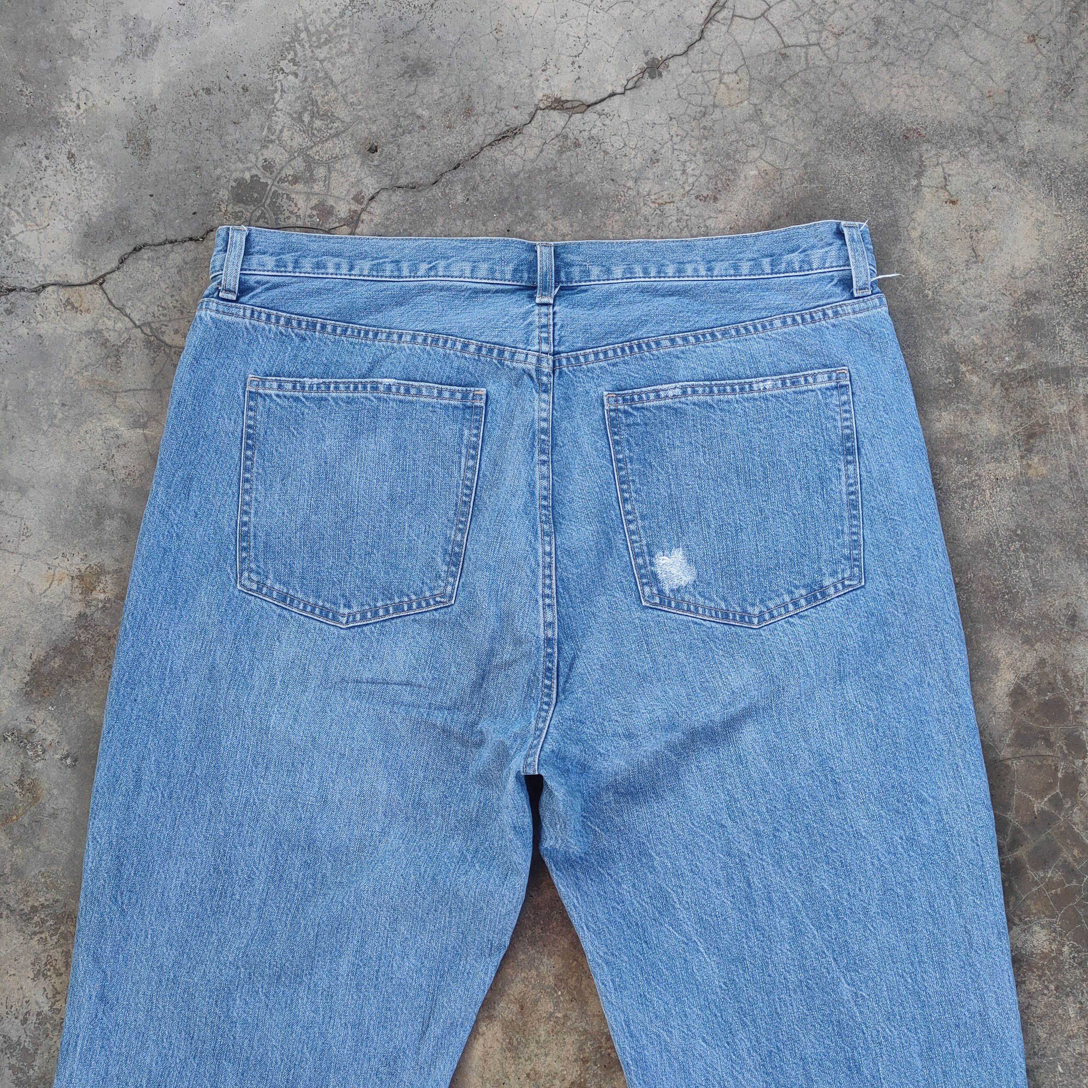 Japanese Brand × Jean × StraightFaded W38 VINTAGE JAPANESE FADED DISTRESSED DENIM JEAN PANTS Size US 38 / EU 54 - 9 Thumbnail