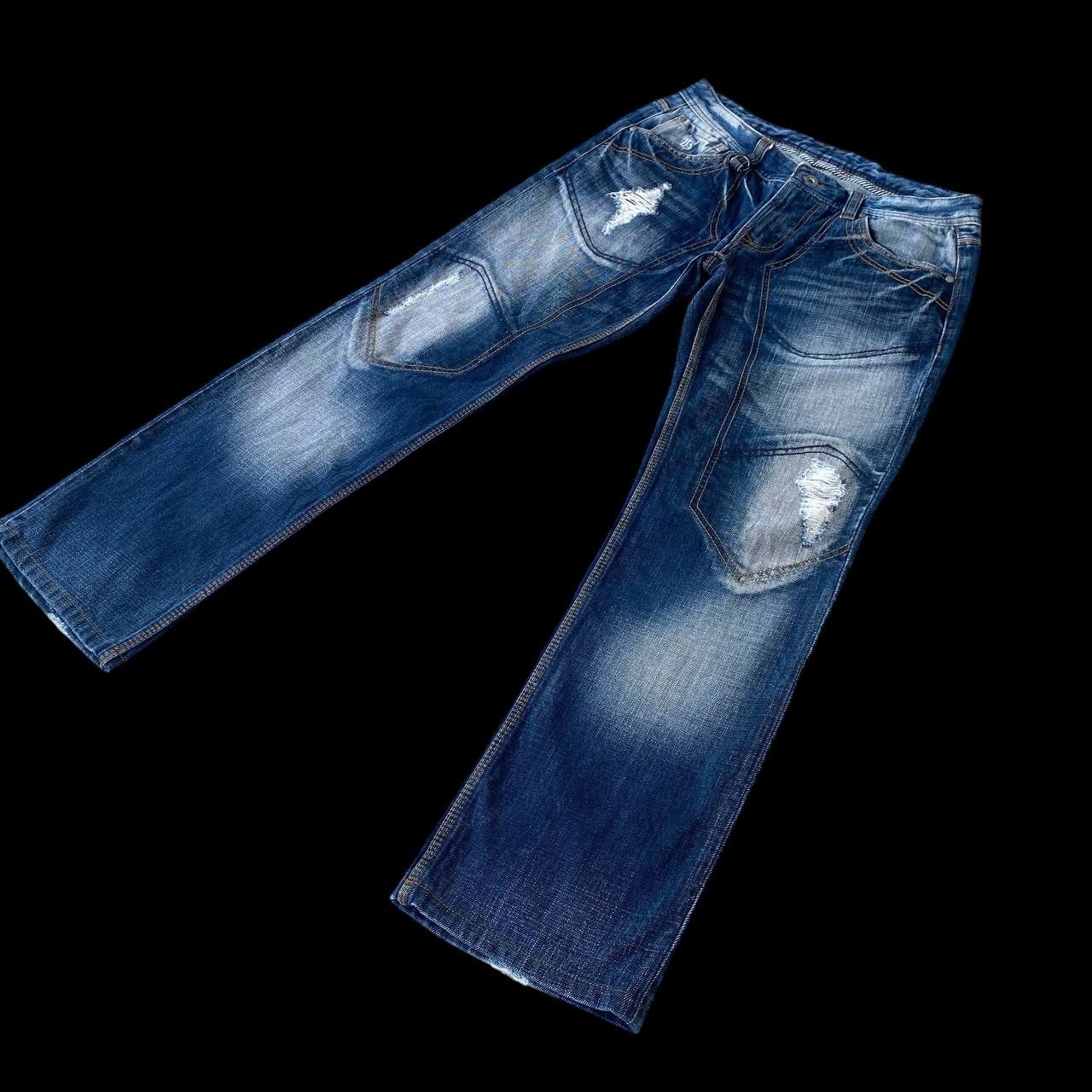 HIDEAWAYS Japan Hideaways Nicole Distressed "Engineered"Panelled Denim Size US 30 / EU 46 - 4 Thumbnail