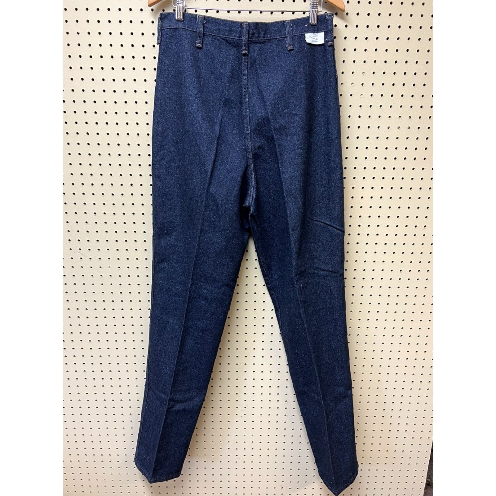 Wrangler VINTAGE Wrangler Riata Dark Wash High Rise Denim Jeans Junior Sz 17 34L Girls Blue 1970s NOS Wrangler Riata High Rise Denim Jeans Size 24" / US 00 / IT 34 - 2 Thumbnail