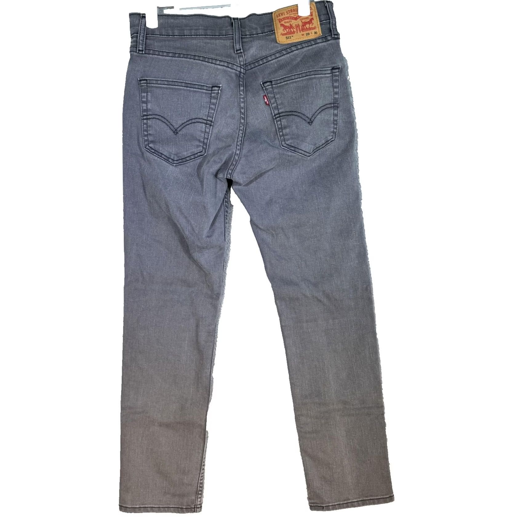 Levi's Levi's 511 Jeans Mens 29x30 Gray Slim Fit Stretch Denim Casual Modern Size US 29 - 2 Thumbnail