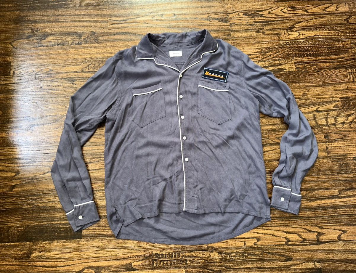 Rhude Rhude L/S Button Up Mechanic PJ Night Shirt Gray Size Large Size US L / EU 52-54 / 3 - 2 Thumbnail