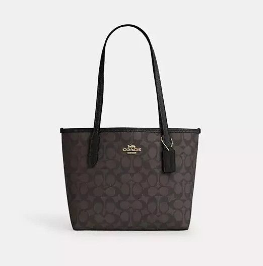 Coach Small City Tote Bag In Signature Canvas CU759 Size ONE SIZE - 9 Thumbnail