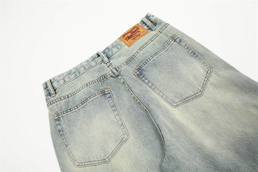 Japanese Brand × Jean Distressed loose versatile casual retro light washed jeans Size US 32 / EU 48 - 6 Thumbnail