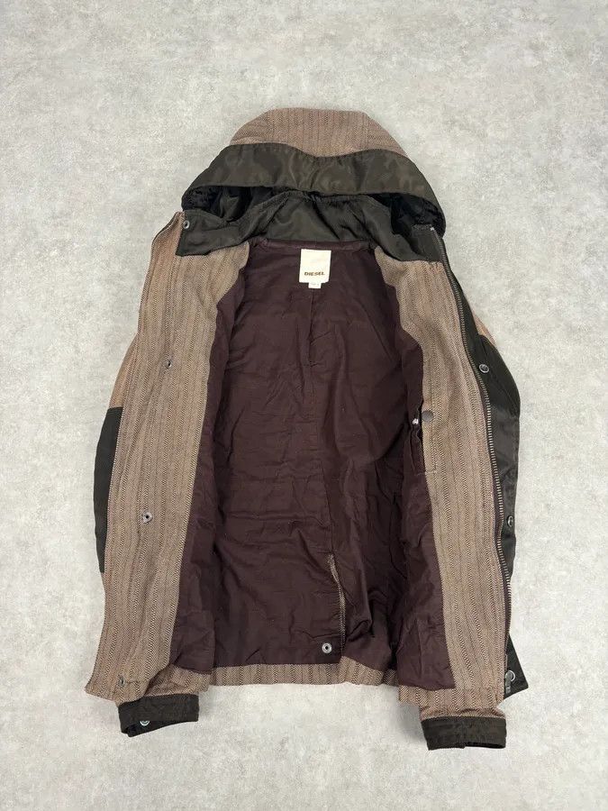 Diesel 2000s Diesel Brown Nylon Contrast Panel Cargo Jacket Size US S / EU 44-46 / 1 - 7 Thumbnail