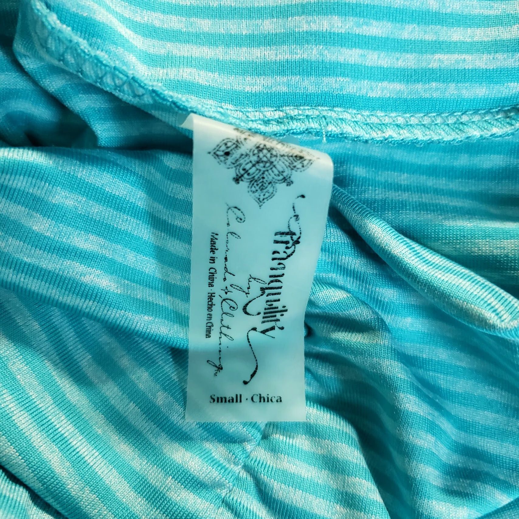 Vintage Tranquility Skirt Womens Small Blue Striped Pull On Size 28" / US 6 / IT 42 - 4 Thumbnail