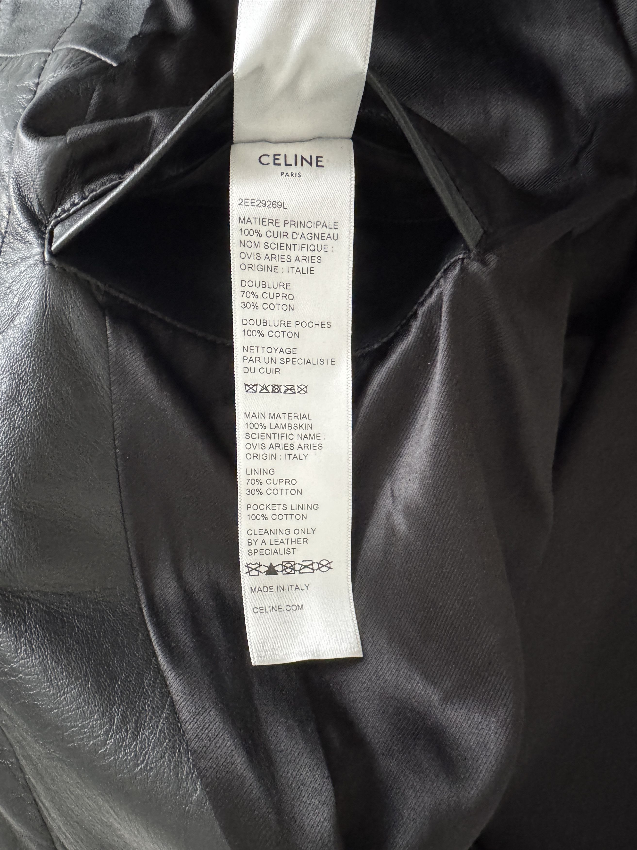 Celine SS23 Bauhaus Trucker Leather Jacket sz46 BNWT