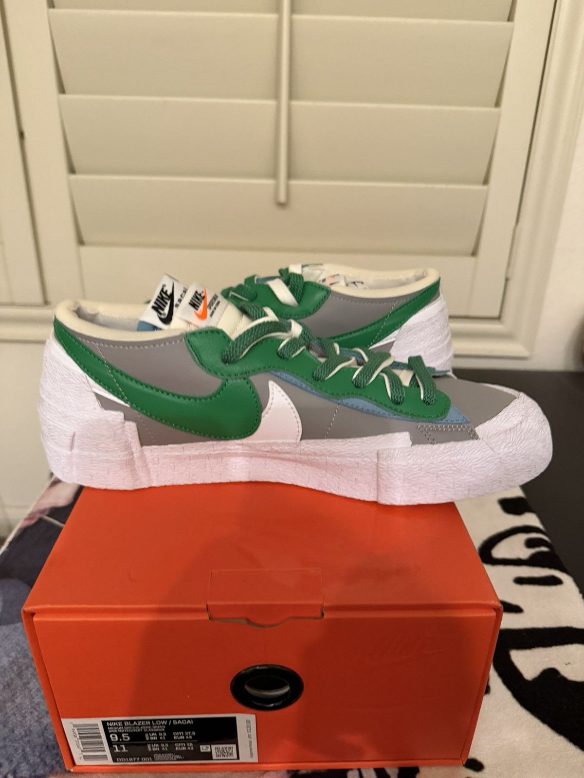 Nike × Sacai Nike x Sacai Blazer Low Classic Green Size US 9.5 / EU 42-43 - 9 Thumbnail