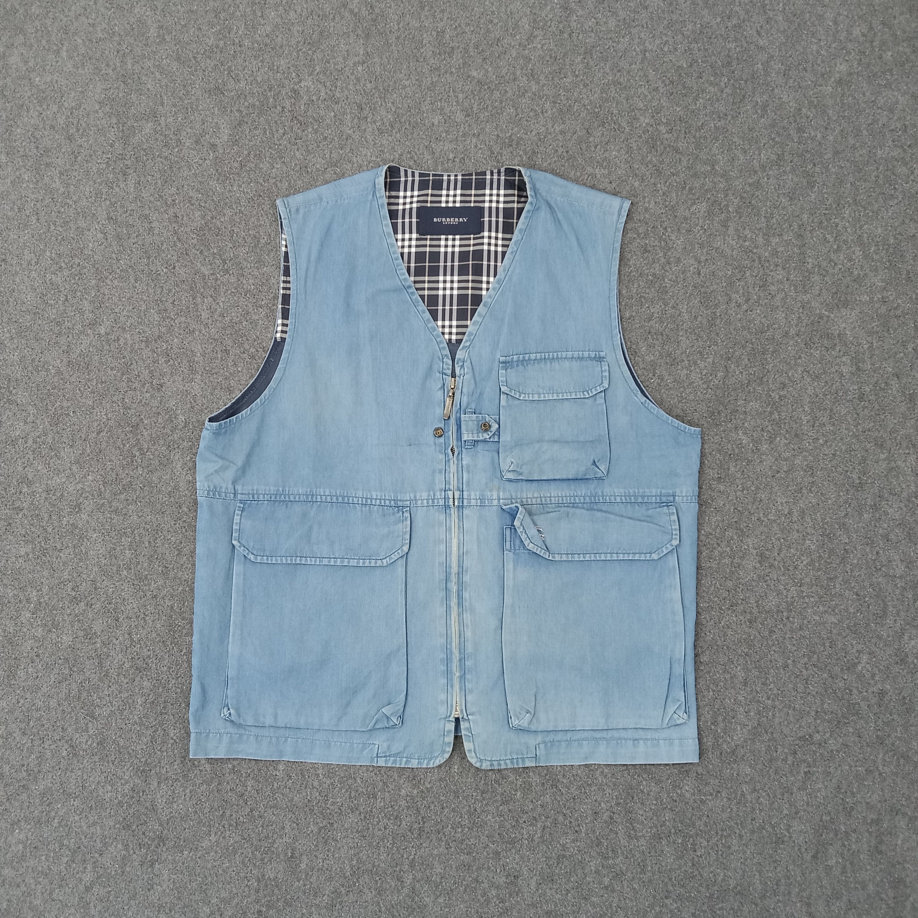 Burberry Burberry Denim Style Custom Logo Vests C259N49 Size US M / EU 48-50 / 2 - 3 Thumbnail