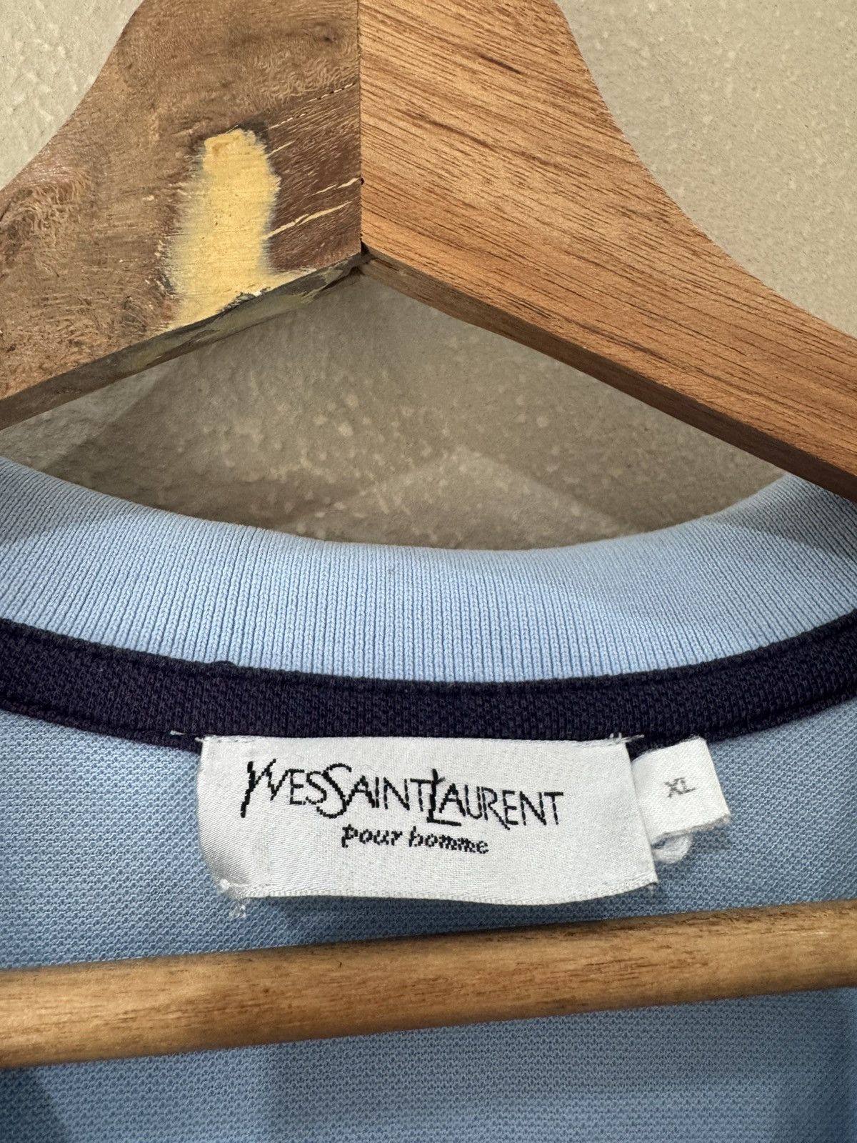Yves Saint Laurent Rare! Luxury Vintage Yves Saint Laurent Polo YSL Logo Size US XL / EU 56 / 4 - 3 Thumbnail