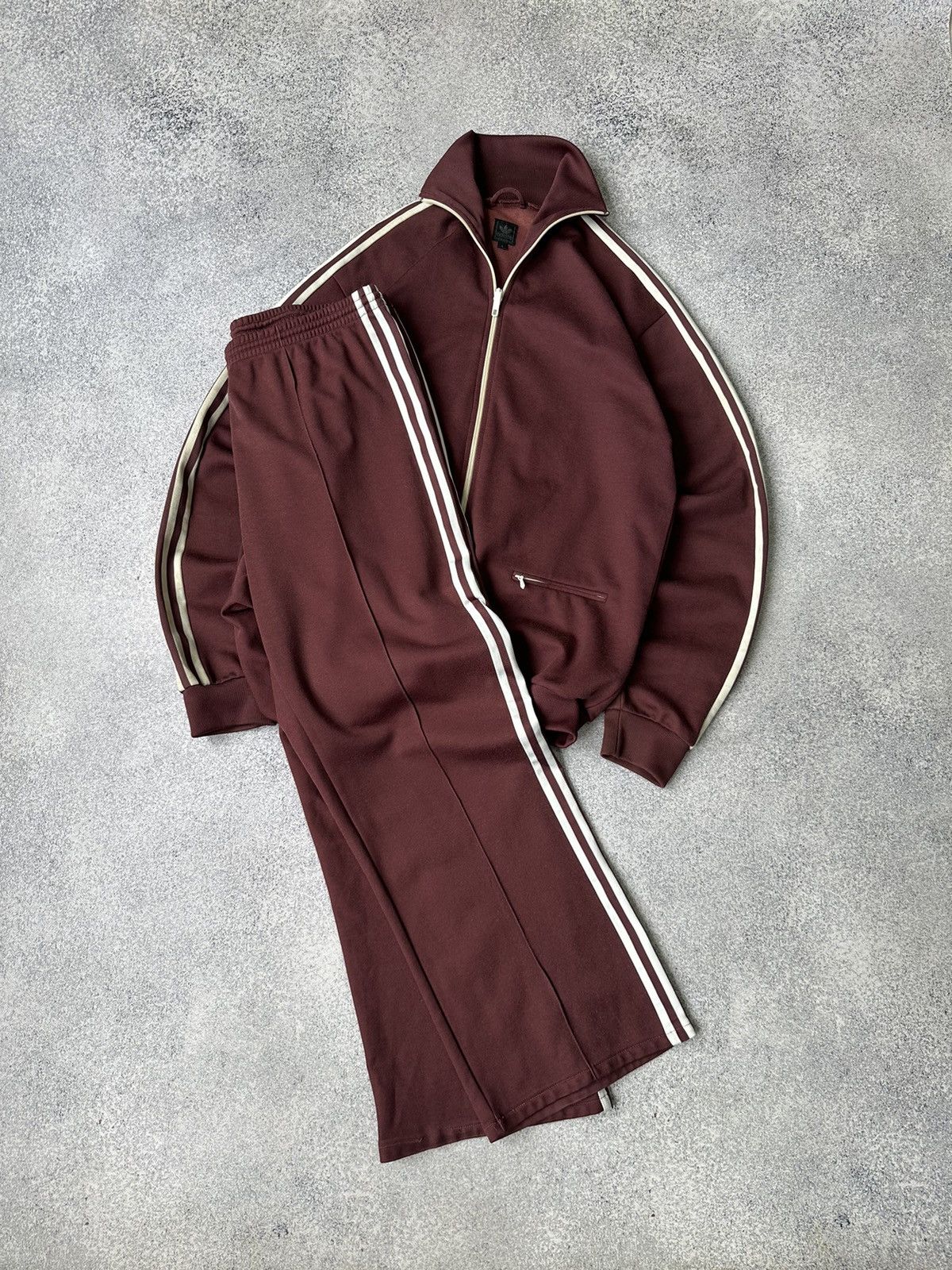 image of Adidas Burgundy 00S Tracksuit, Men's (Size Large)