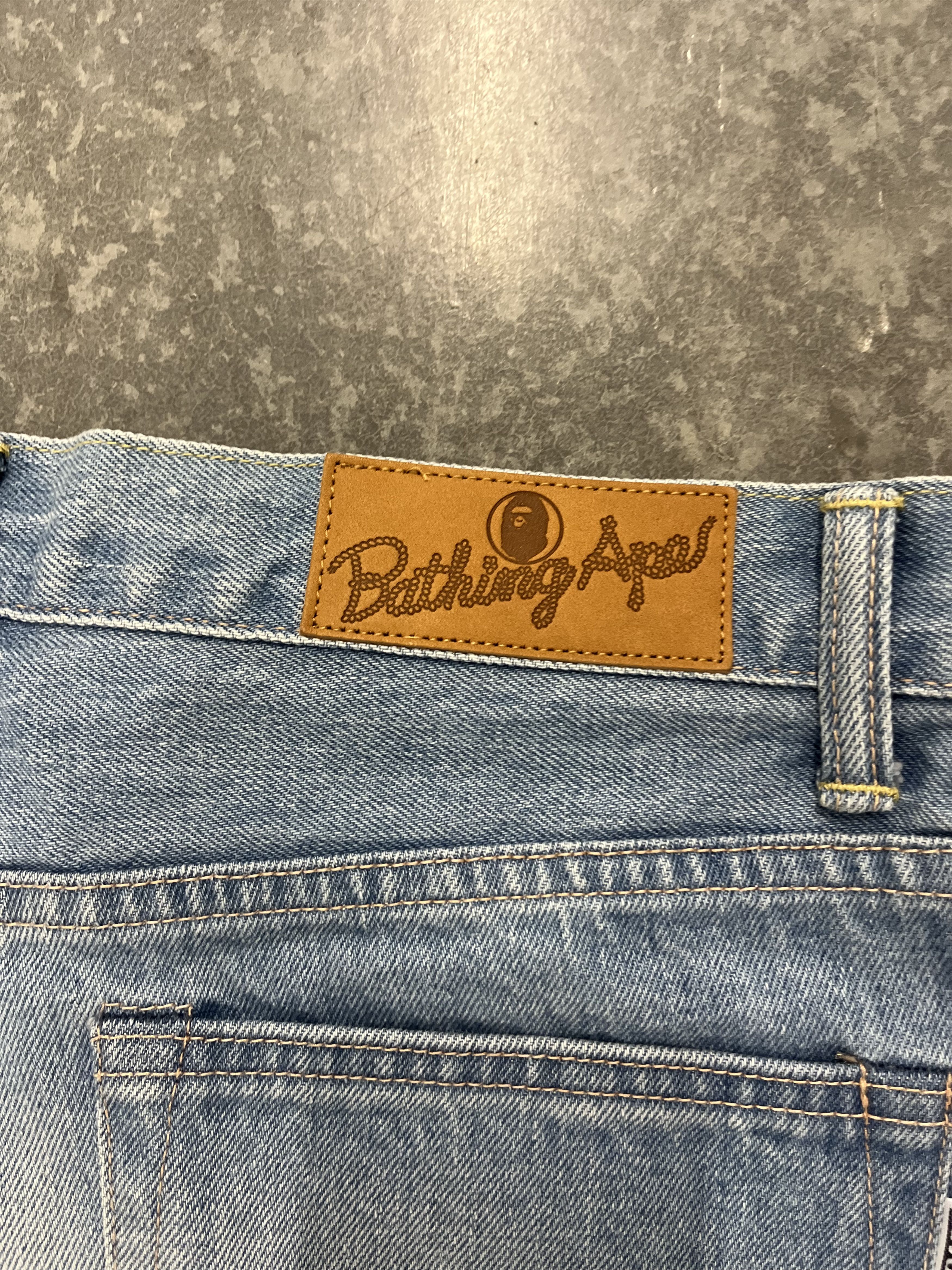 Bape Bape Twinsta Relaxed Fit denim Shorts L Size US 32 / EU 48 - 4 Thumbnail