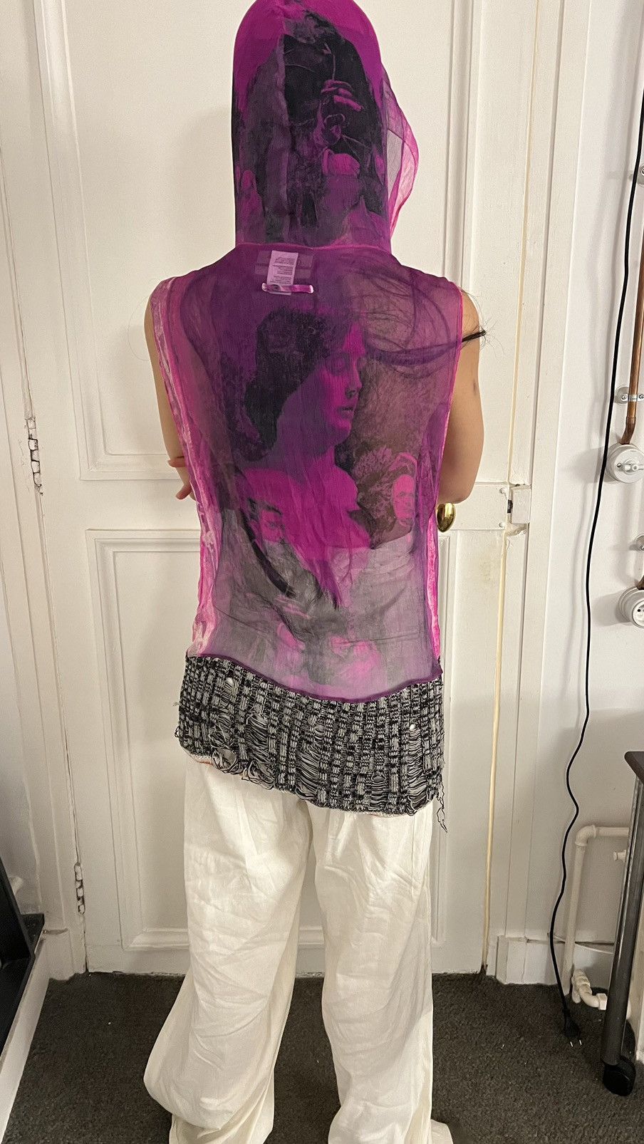 Jean Paul Gaultier Rare mesh top in silk Size M / US 6-8 / IT 42-44 - 8 Thumbnail