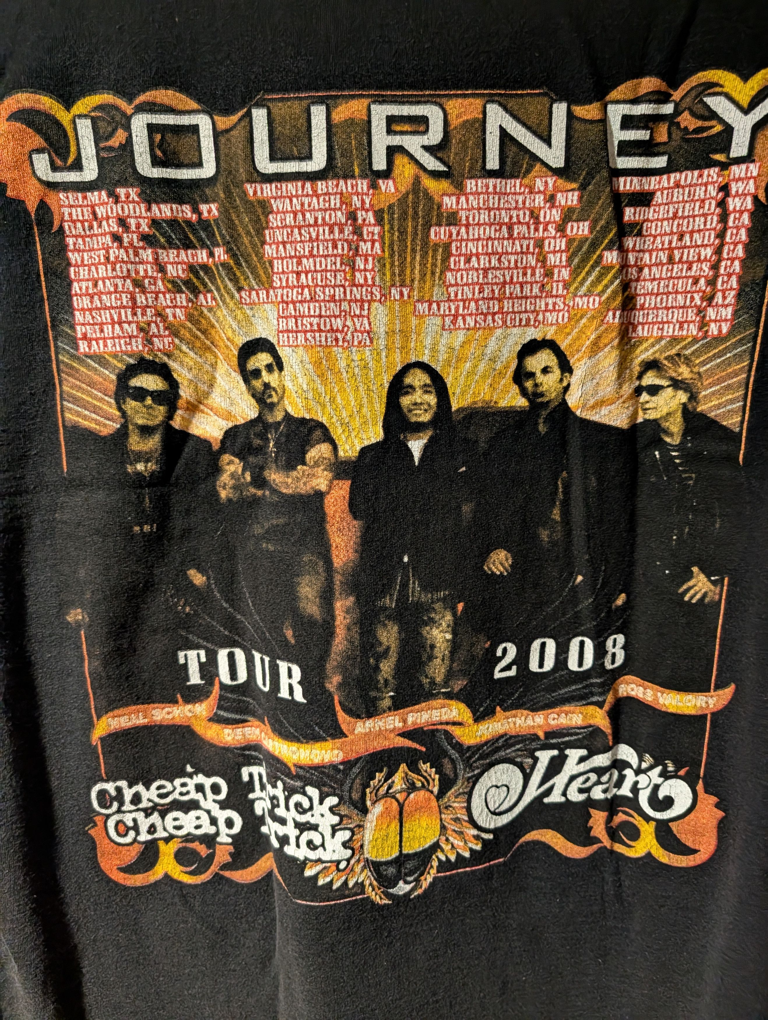 Band Tees Vintage 2008 Journey Tour Revelation Nike Boot Large T-Shirt Size US L / EU 52-54 / 3 - 5 Thumbnail