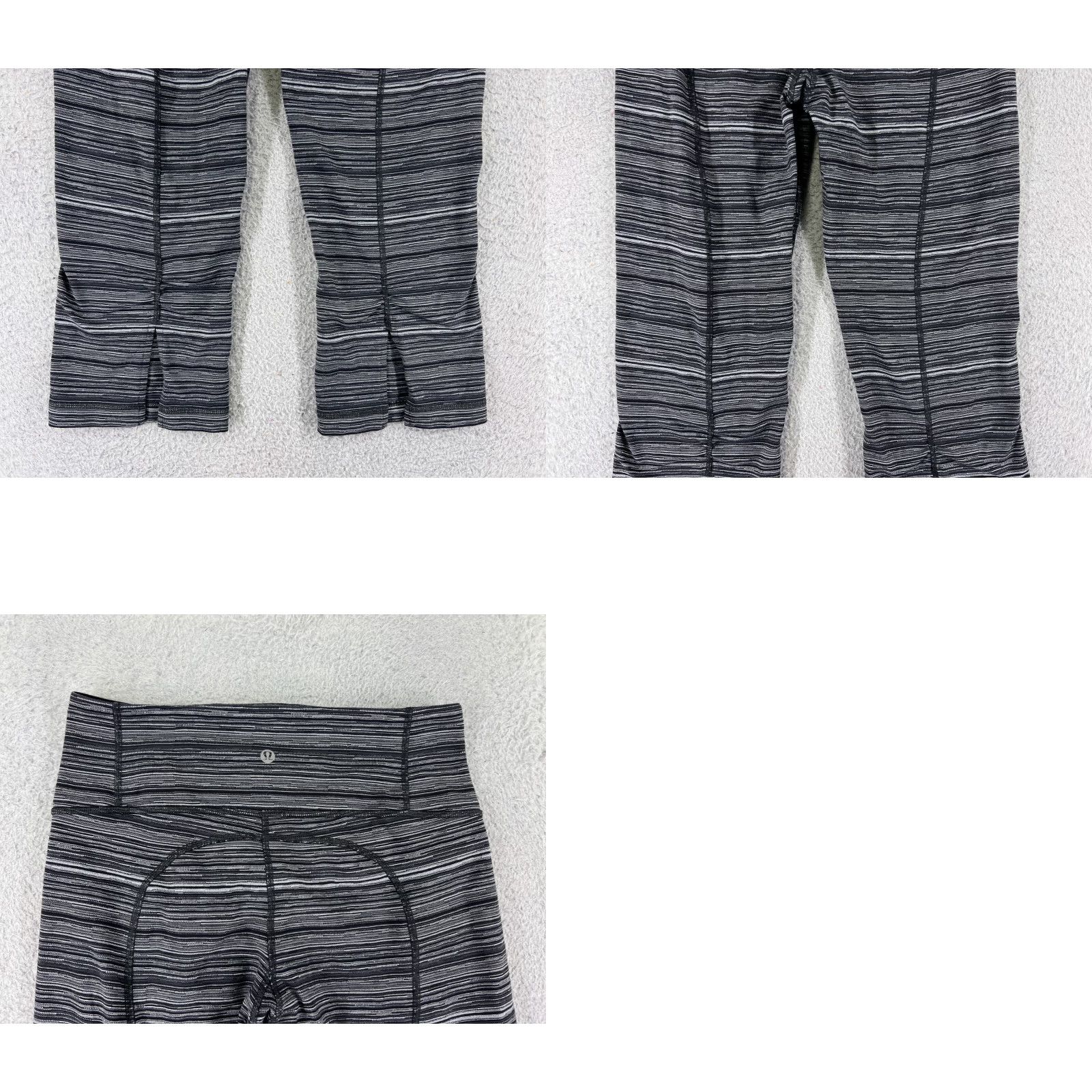 Lululemon Lululemon Pants Womens 8 Capri Yoga Gym Workout Striped Black White Pockets Leggings 20in Inseam 20 Regular Capris Womens Size 30" / US 8 / IT 44 - 9 Thumbnail