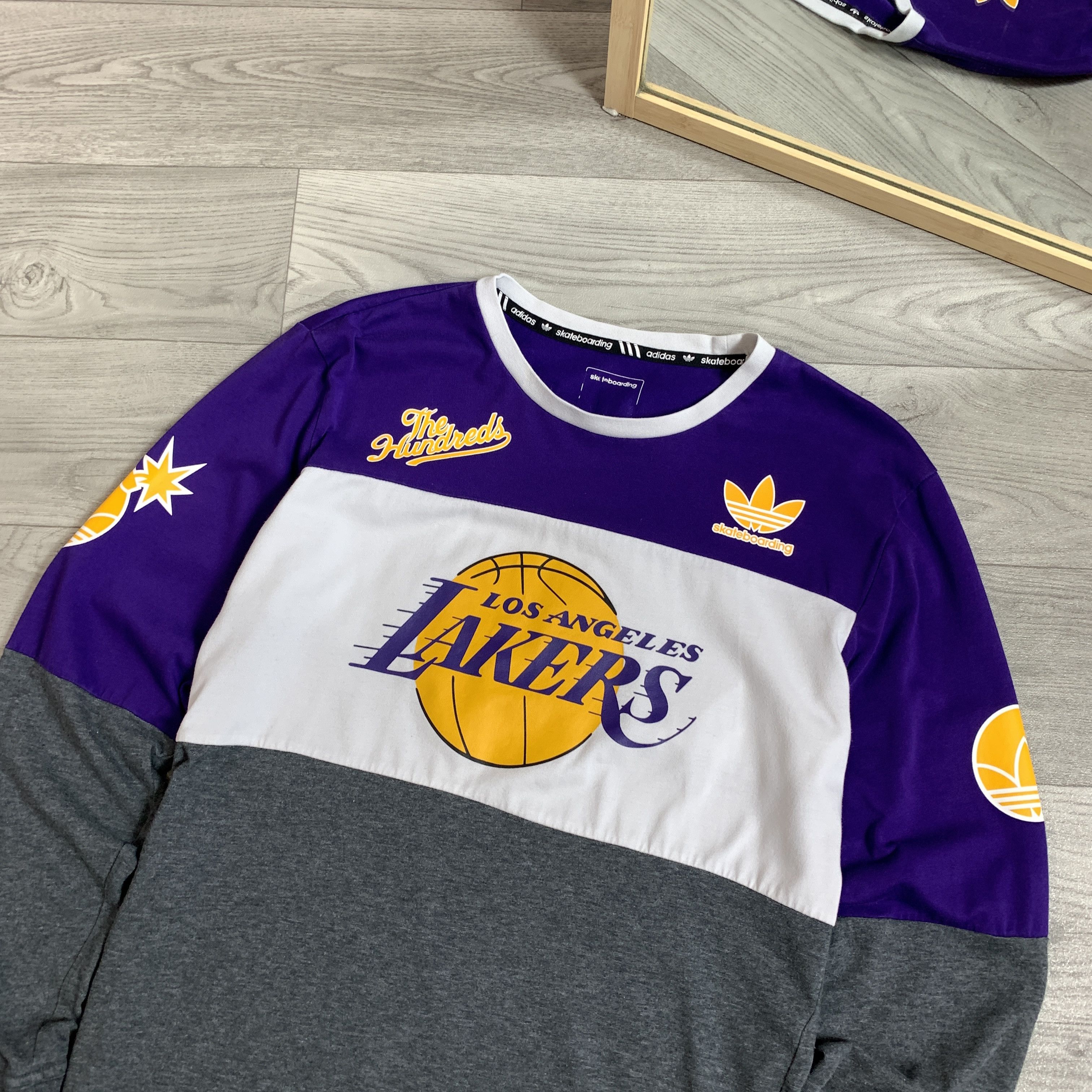 Adidas Adidas x The Hundreds x L.A. Lakers Longsleeve Tee Shirt Size US M / EU 48-50 / 2 - 5 Thumbnail