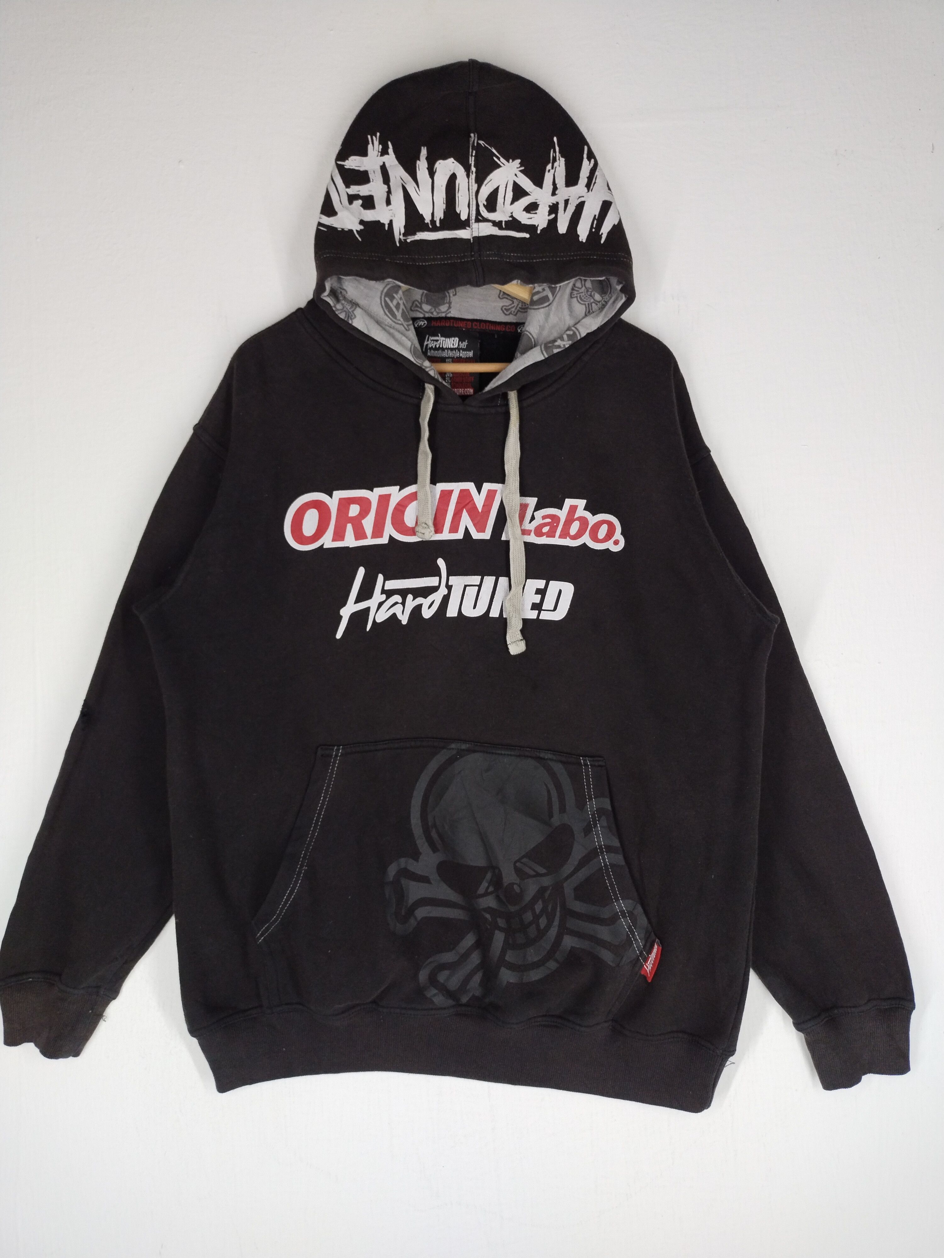 Japanese Brand 🔥 Vtg Origin Labo X Hardtuned Big Print Skull Hoodie Size US L / EU 52-54 / 3 - 2 Thumbnail