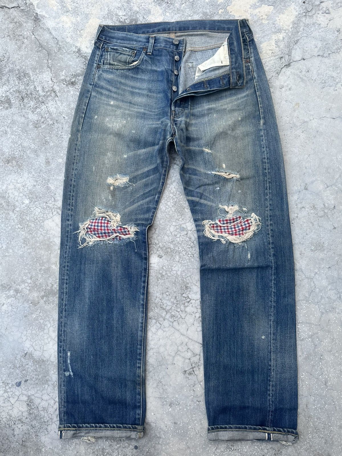 Levi's Vintage Levi's 501 Big E 1971 Distressed Jeans Size US 34 / EU 50 - 3 Thumbnail