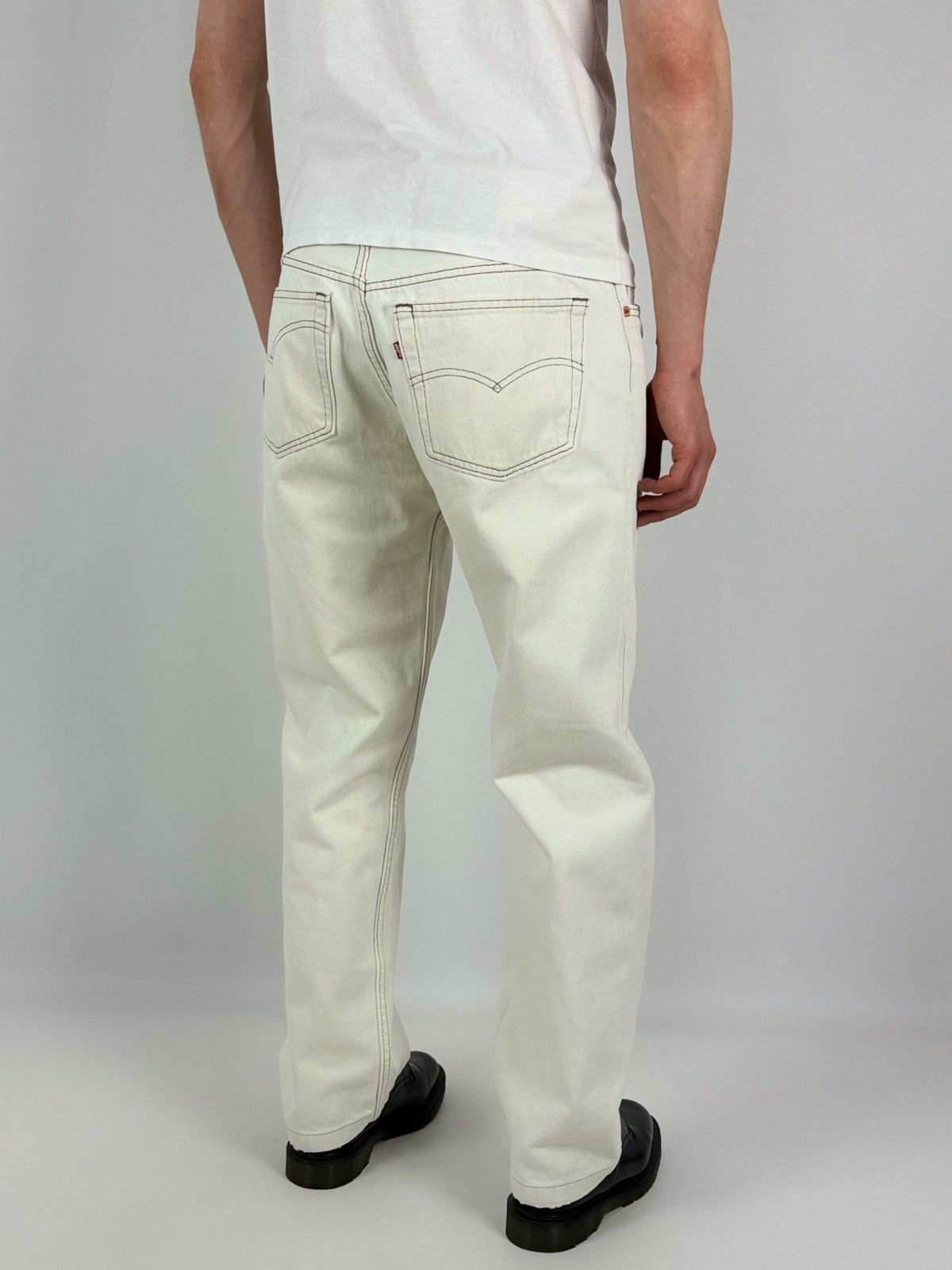 Levi's 90’s Vintage Faded Levi’s 501 White Jeans Pants Made in USA Size US 38 / EU 54 - 1 Thumbnail