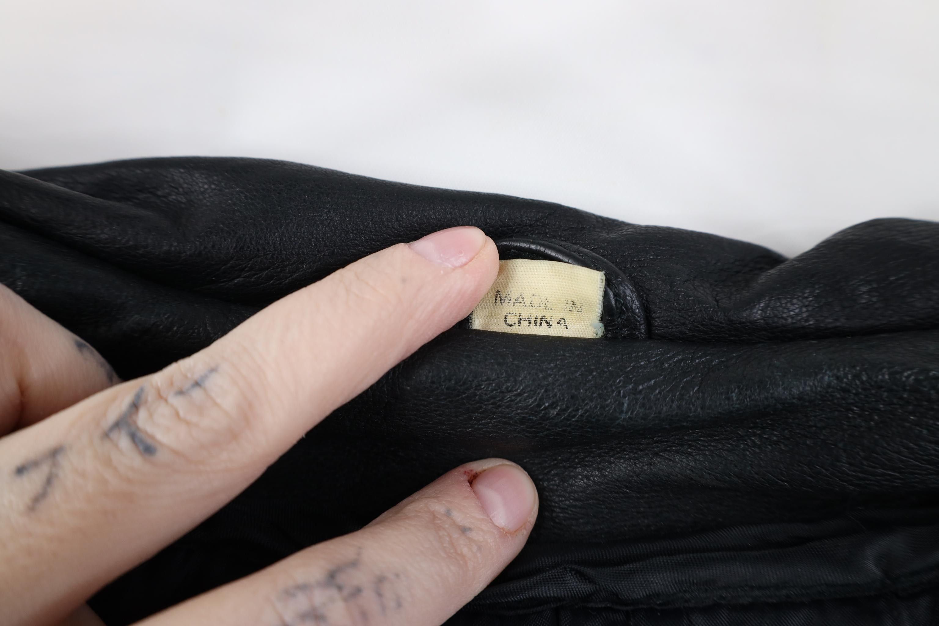 Vintage Vintage 90s Streetwear Lined Leather Flight Bomber Jacket Size L / US 10 / IT 46 - 13 Thumbnail