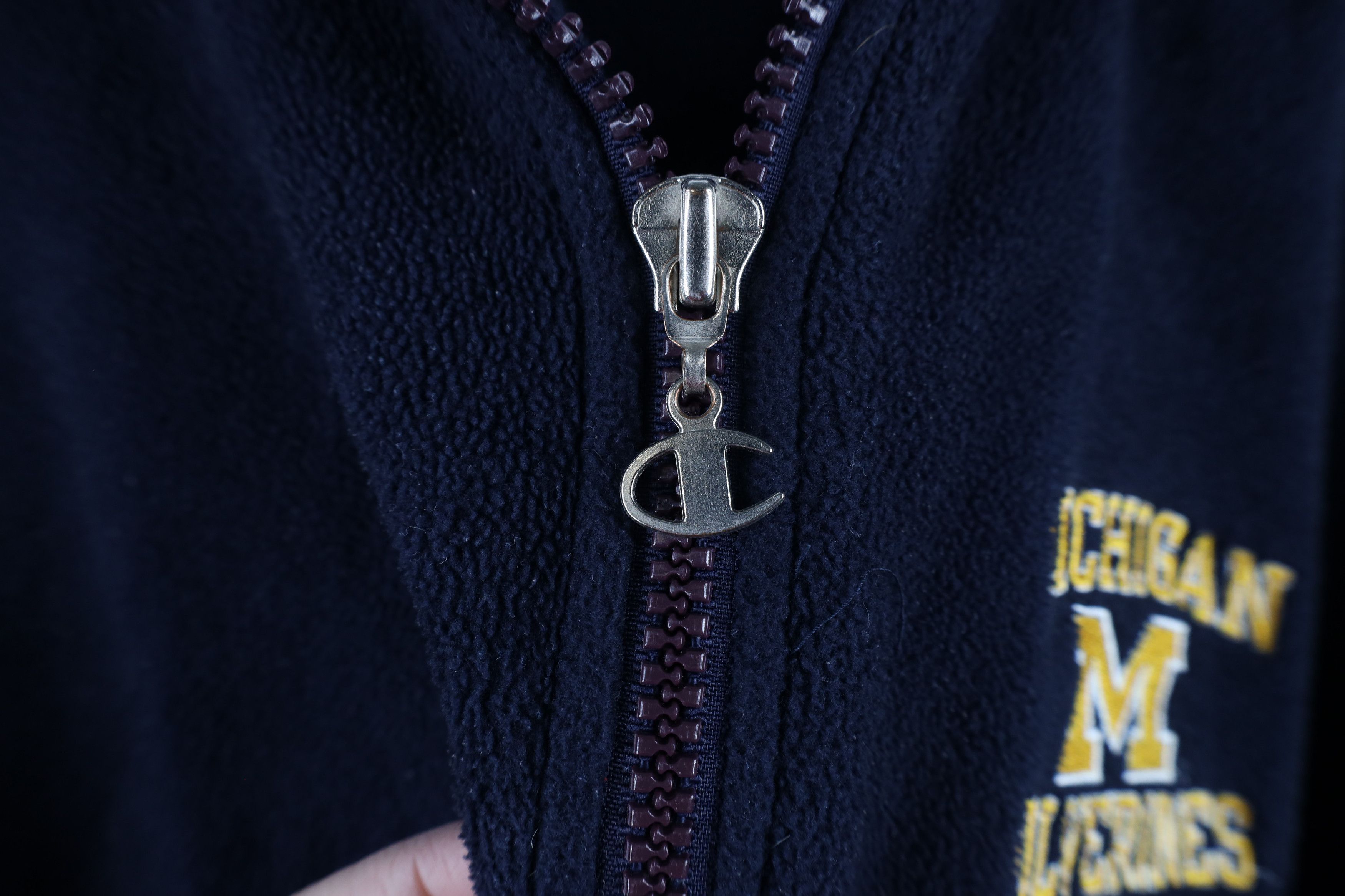 Champion × Vintage Vintage 90s Champion University of Michigan Half Zip Sweater Size US L / EU 52-54 / 3 - 5 Thumbnail