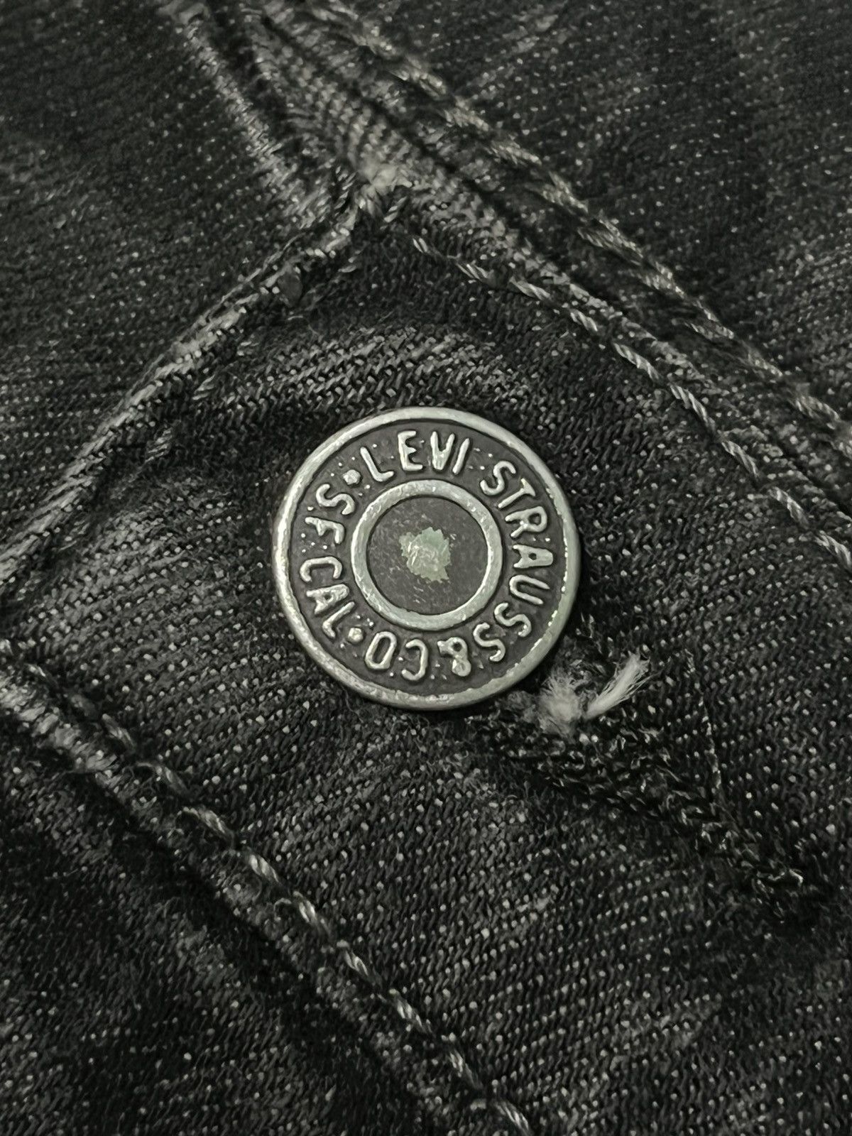 Levi's × Vintage ⚡️Y2K⚡️Vintage Y2K Levi’s 569 Black Faded Washed Grunge Jeans Size US 34 / EU 50 - 5 Thumbnail