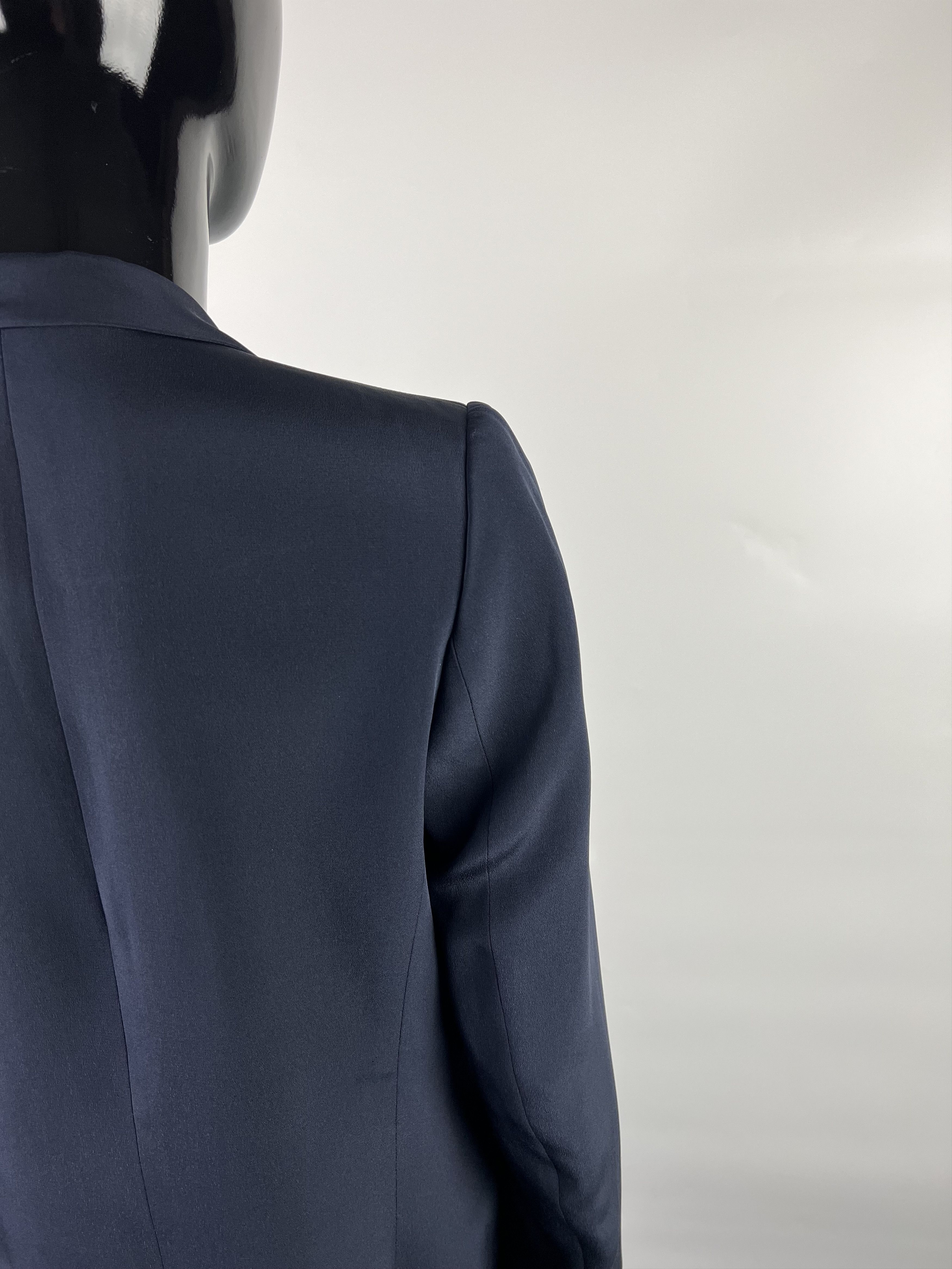 Joseph Joseph Navy Blue 100% Silk Blazer Jacket Size 38 Size M / US 6-8 / IT 42-44 - 6 Thumbnail