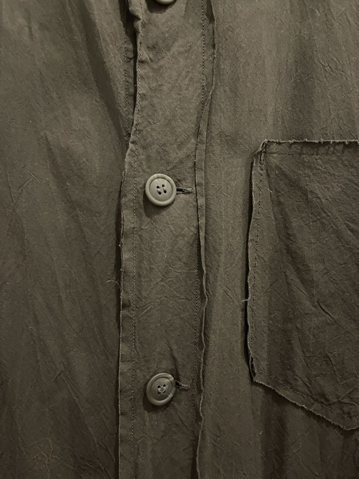 Issey Miyake Last Drop Vintage Raw Edge Stand Collar Overshirt Size US L / EU 52-54 / 3 - 4 Thumbnail